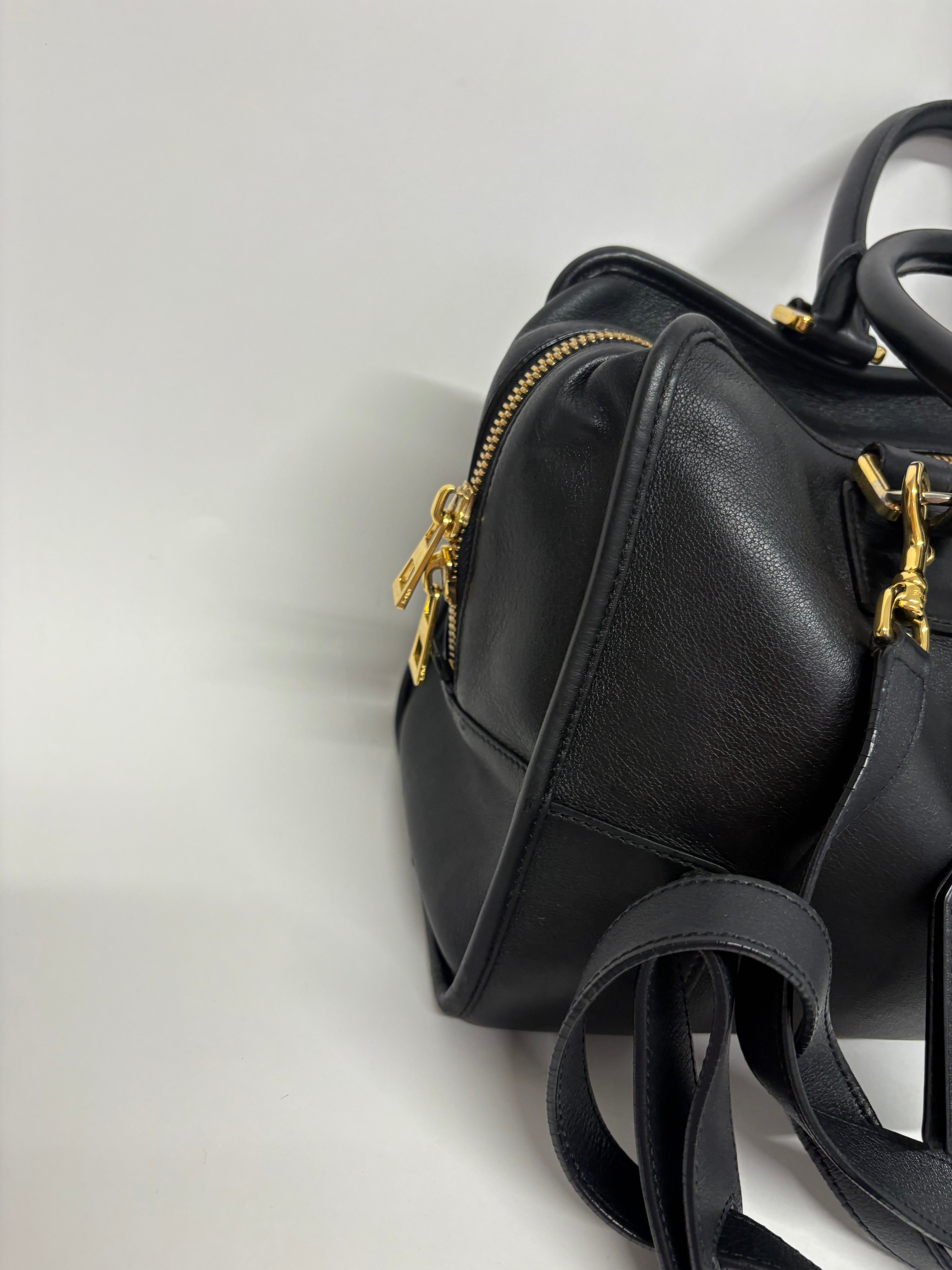 Loewe amazona 35 bandolera piel becerro negra