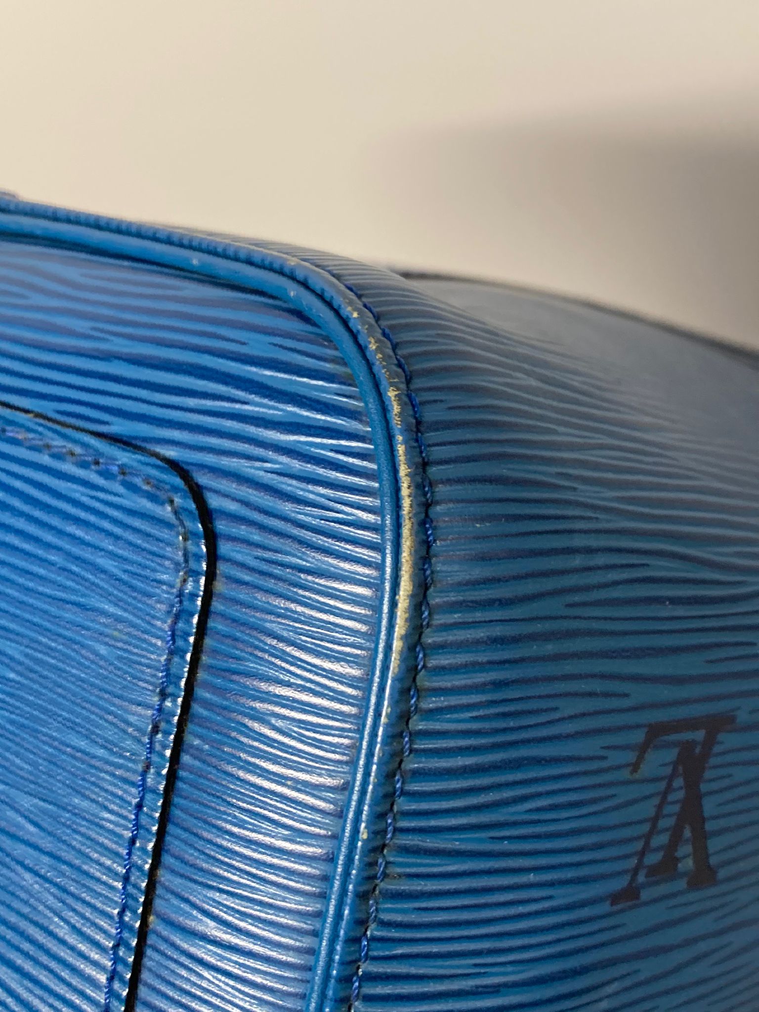 Louis Vuitton keepall 50 piel EPI azul Toledo