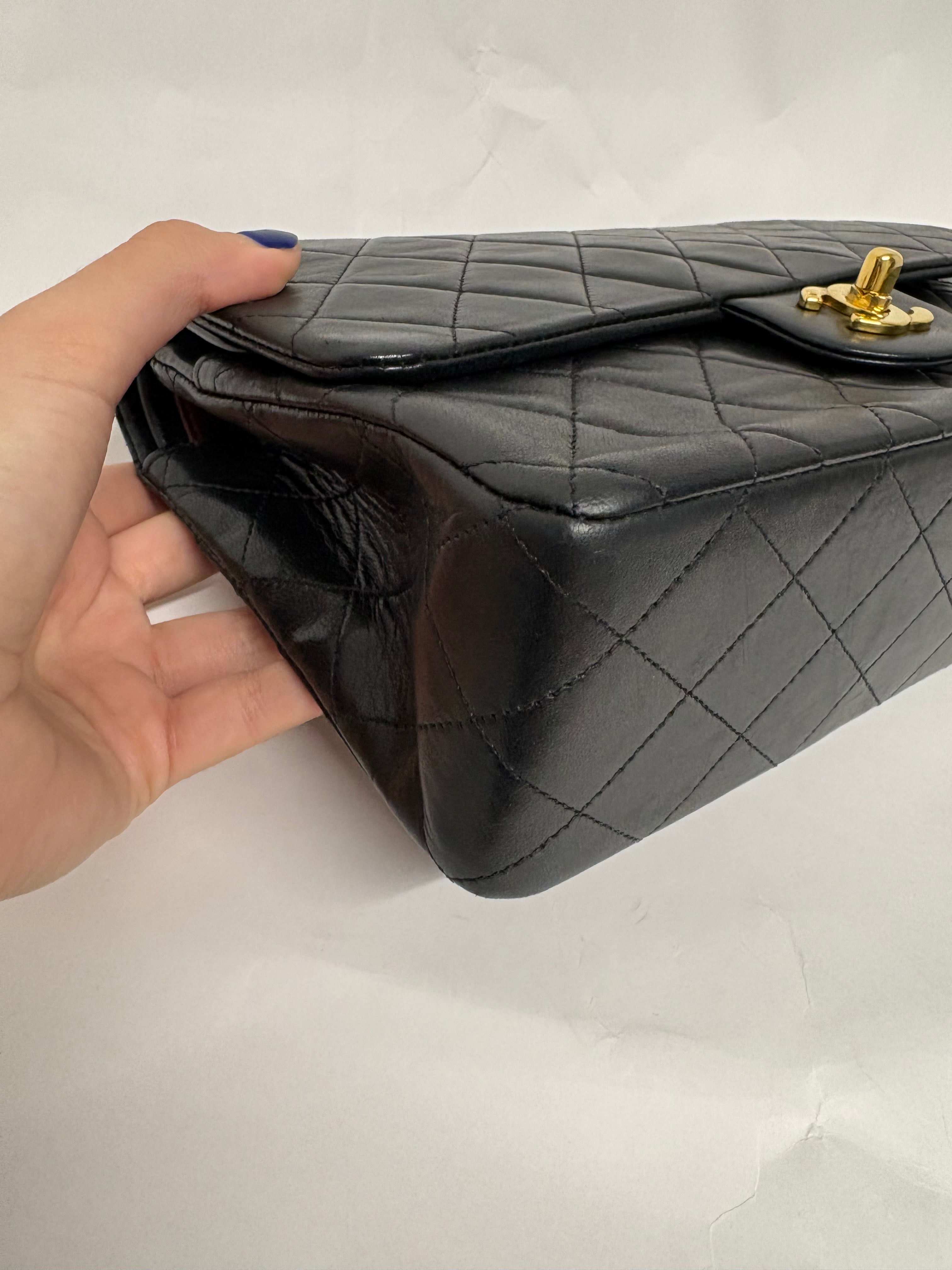 Chanel Timeless Double Flap 25 Lambskin Negro Classic Flap | Serie 1
