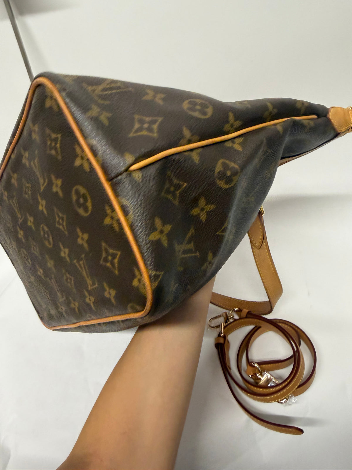 Louis Vuitton Palermo PM Monogram con Bandolera de Piel Heras Purse