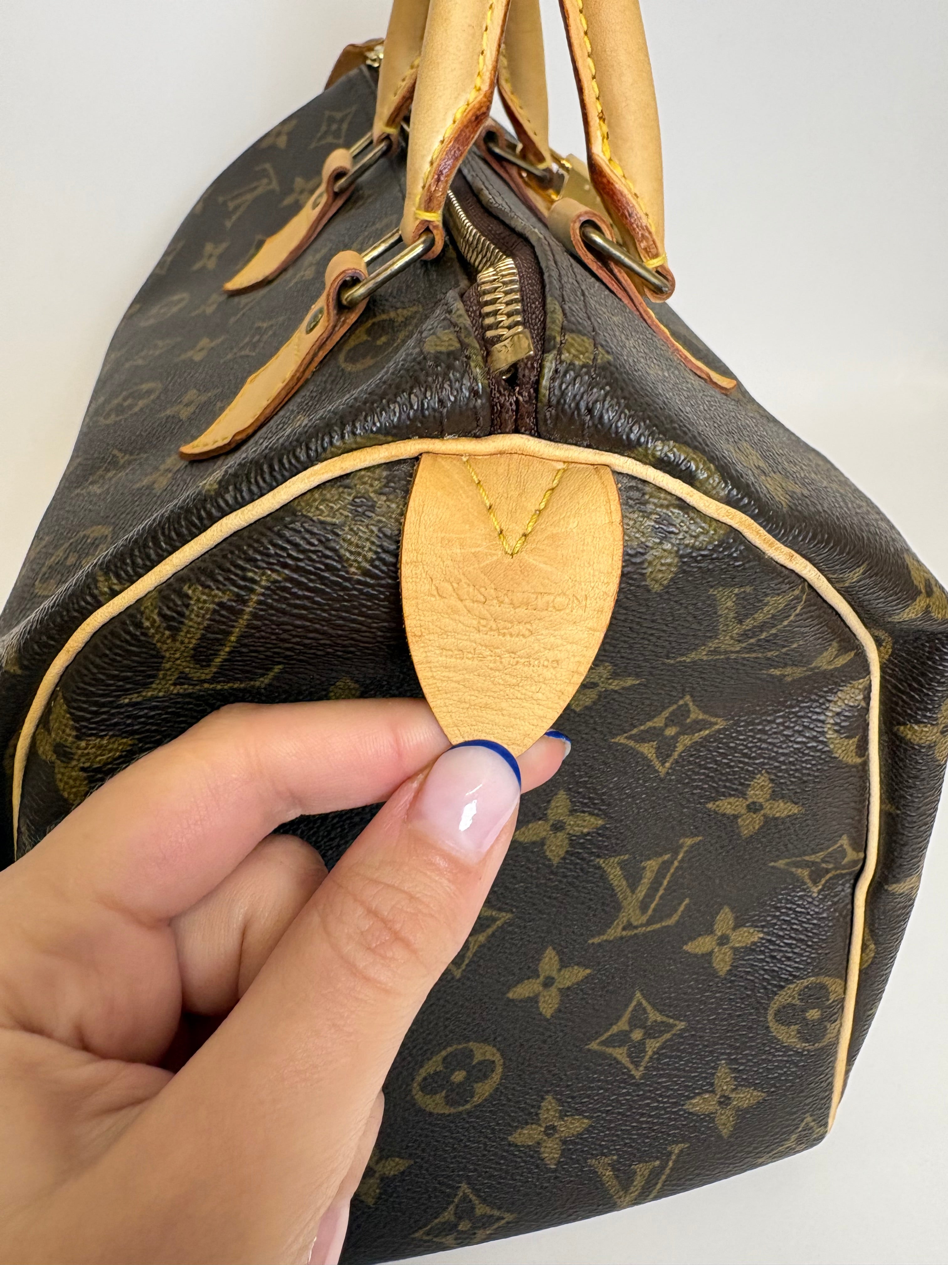 Louis Vuitton speedy 30 canvas monogram con bandolera extra