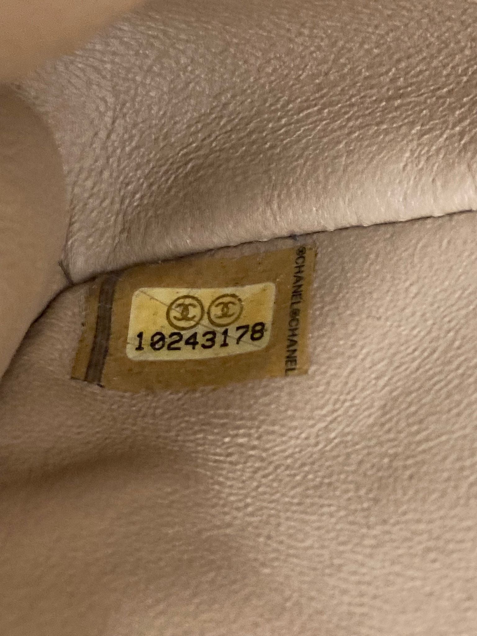 Chanel Single flap beige y plata