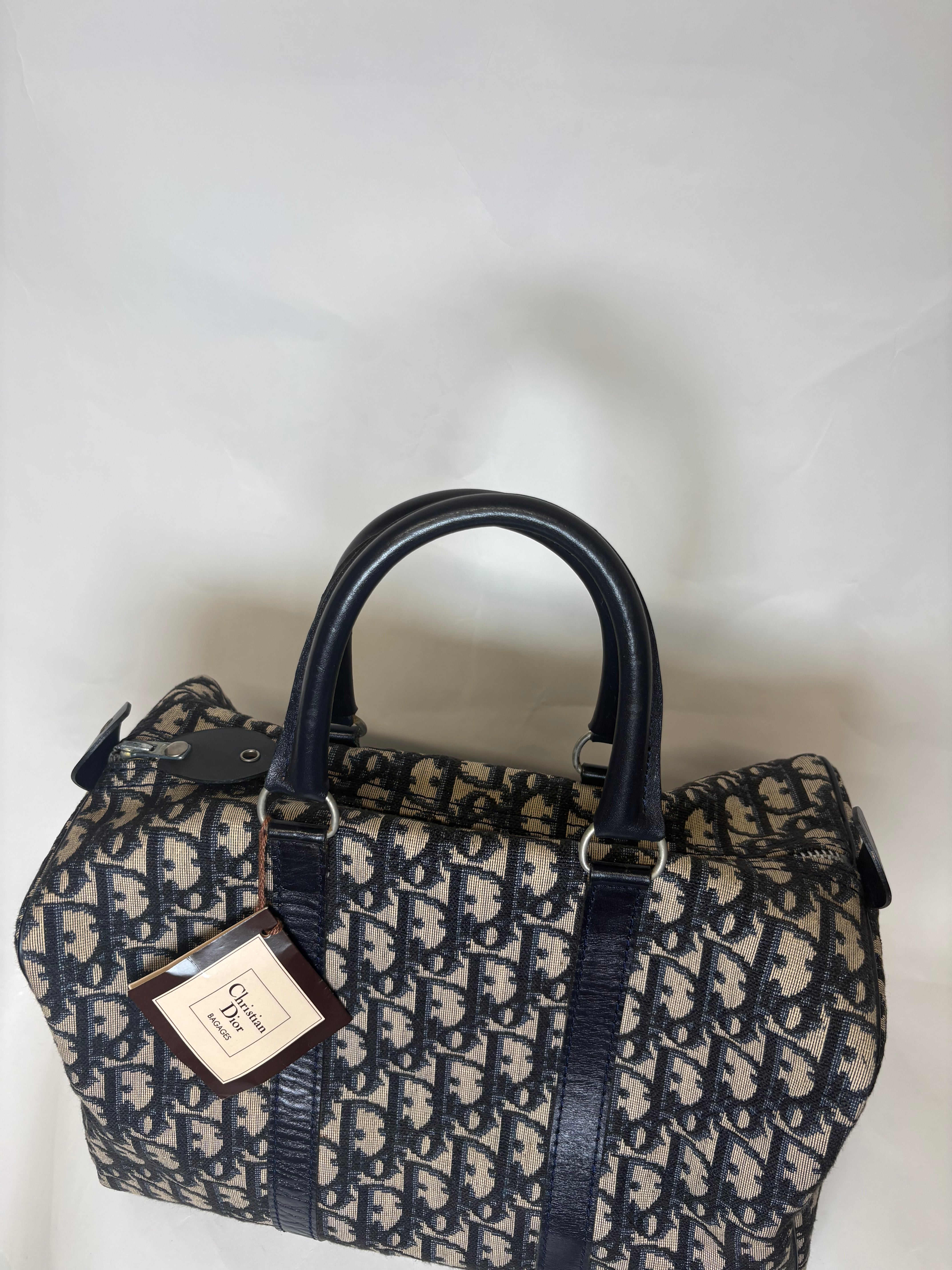 Christian Dior Boston Trotter 30 Azul marino – Con Bandolera