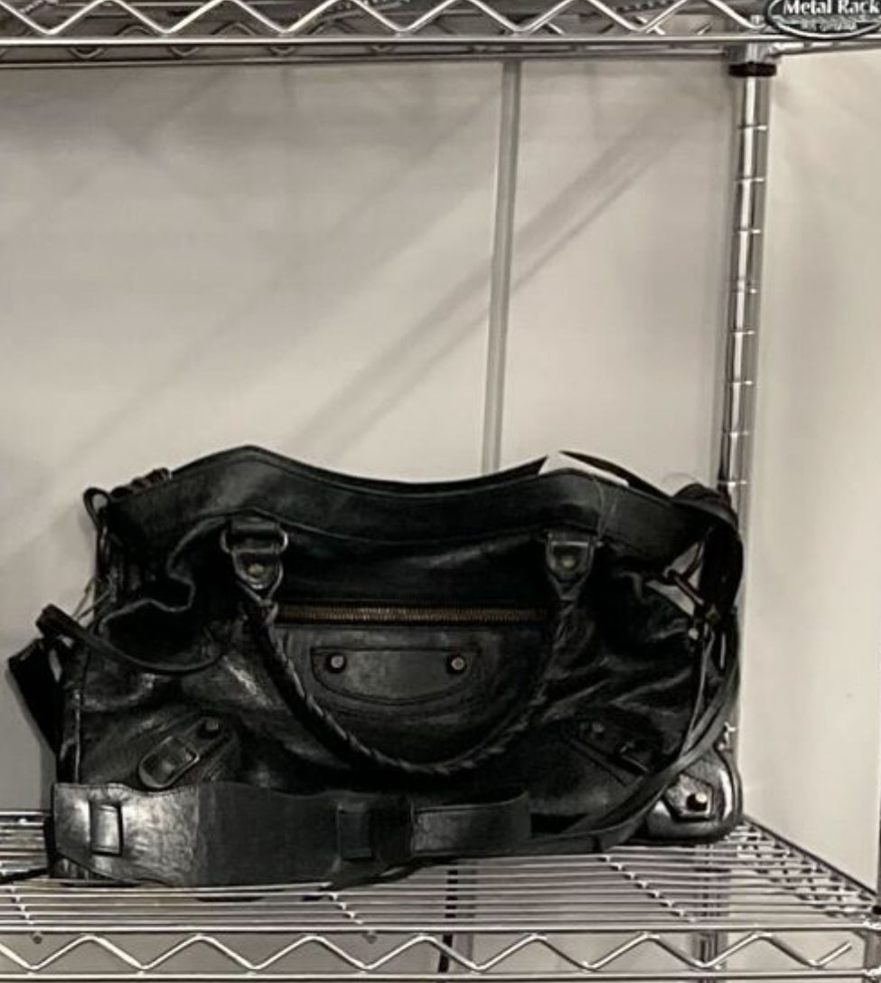 Balenciaga City Classic bandolera – Piel verde oscuro