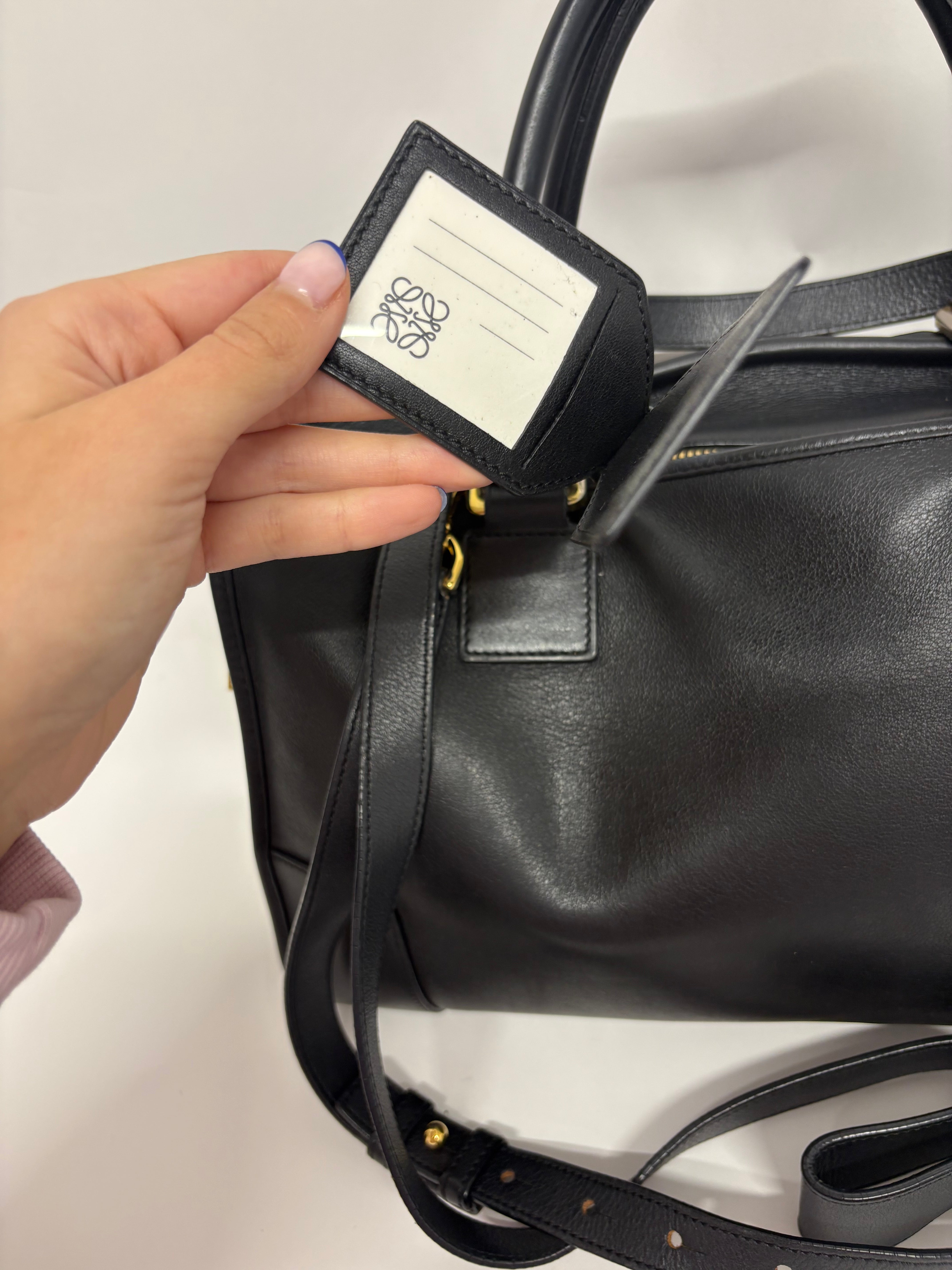 Loewe amazona 35 bandolera piel becerro negra