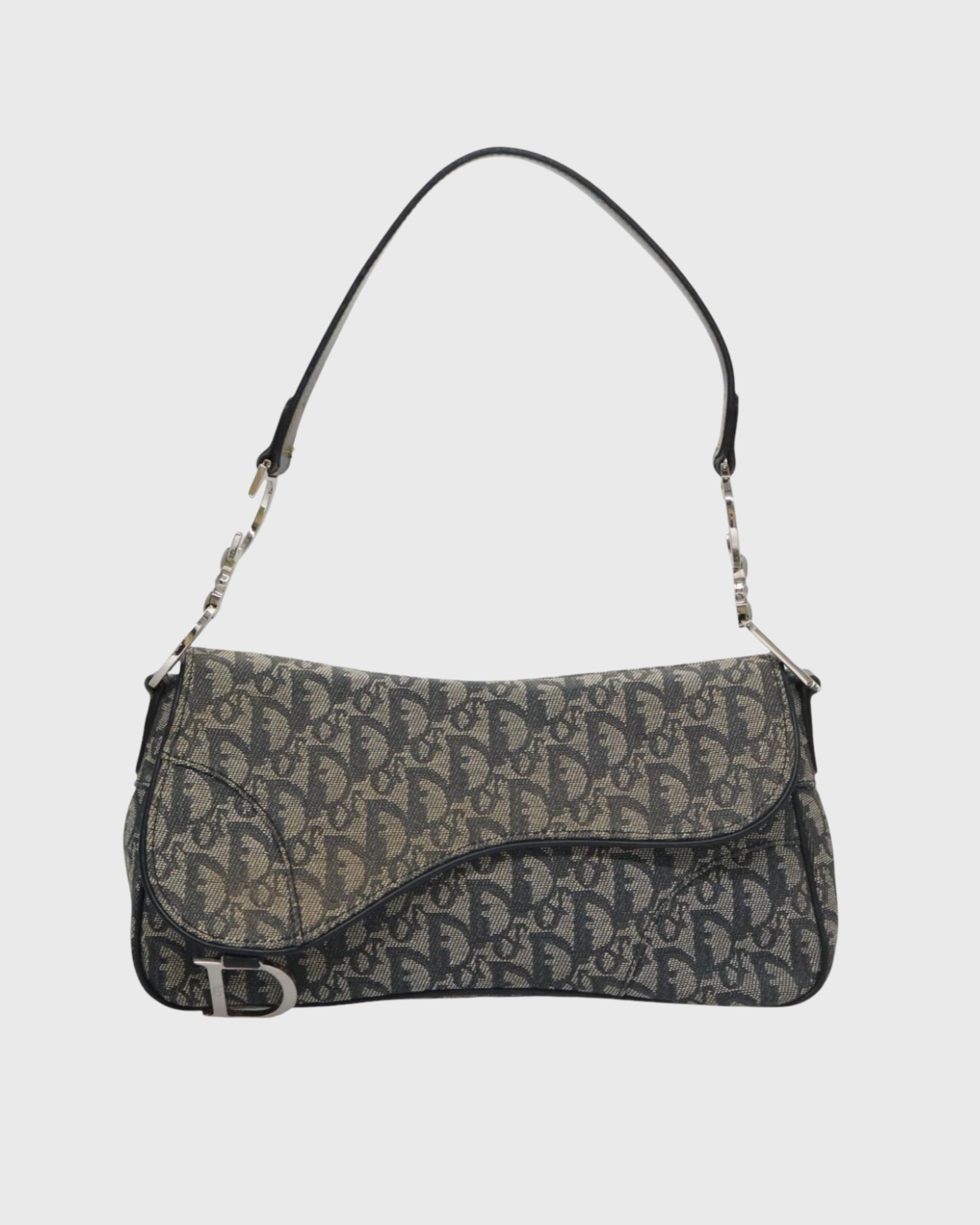 Dior Saddle Bag en lona Oblique azul marino -bajo pedido