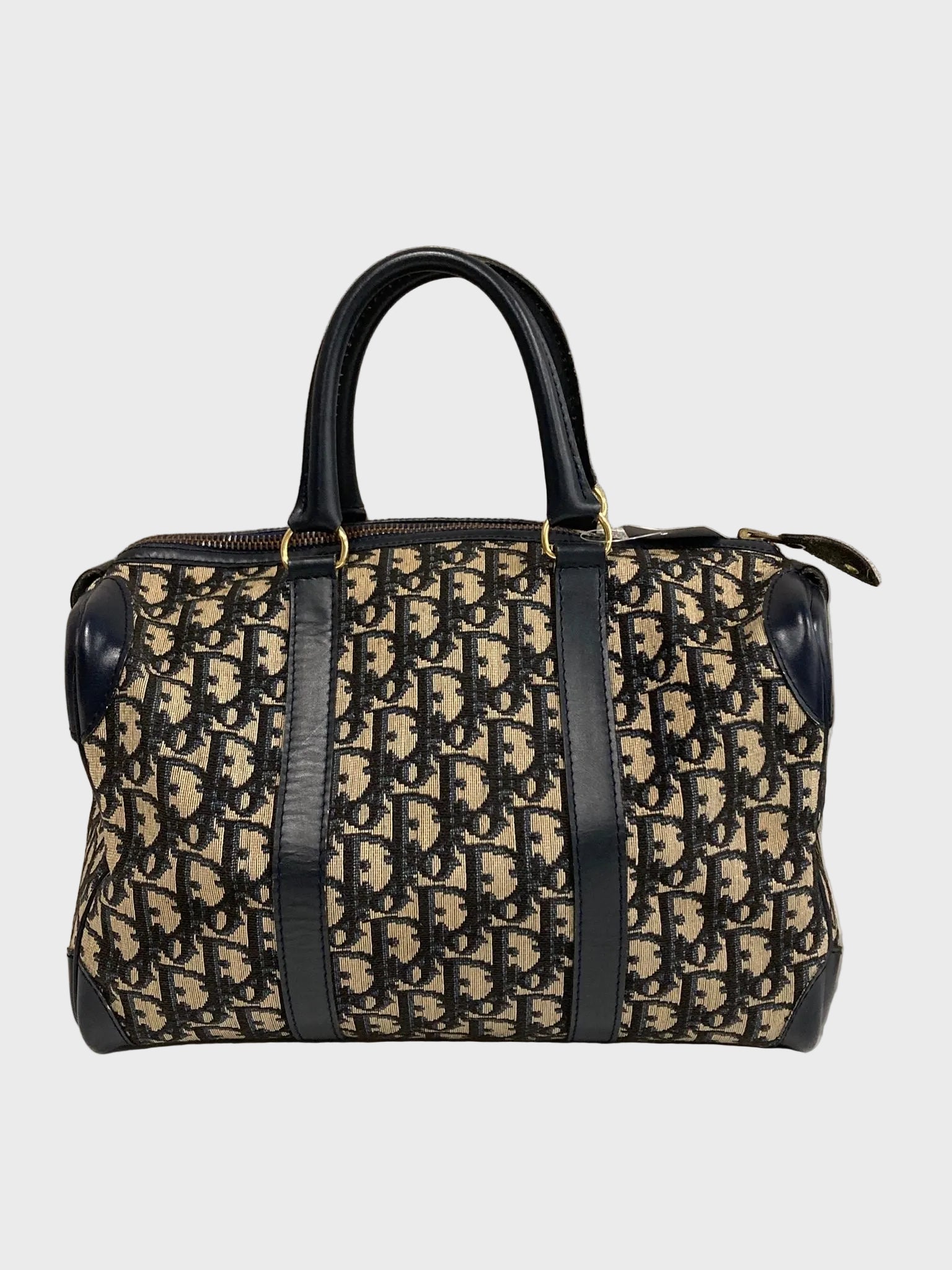 Dior Trotter bowling 30 Boston Canvas Monograma Azul