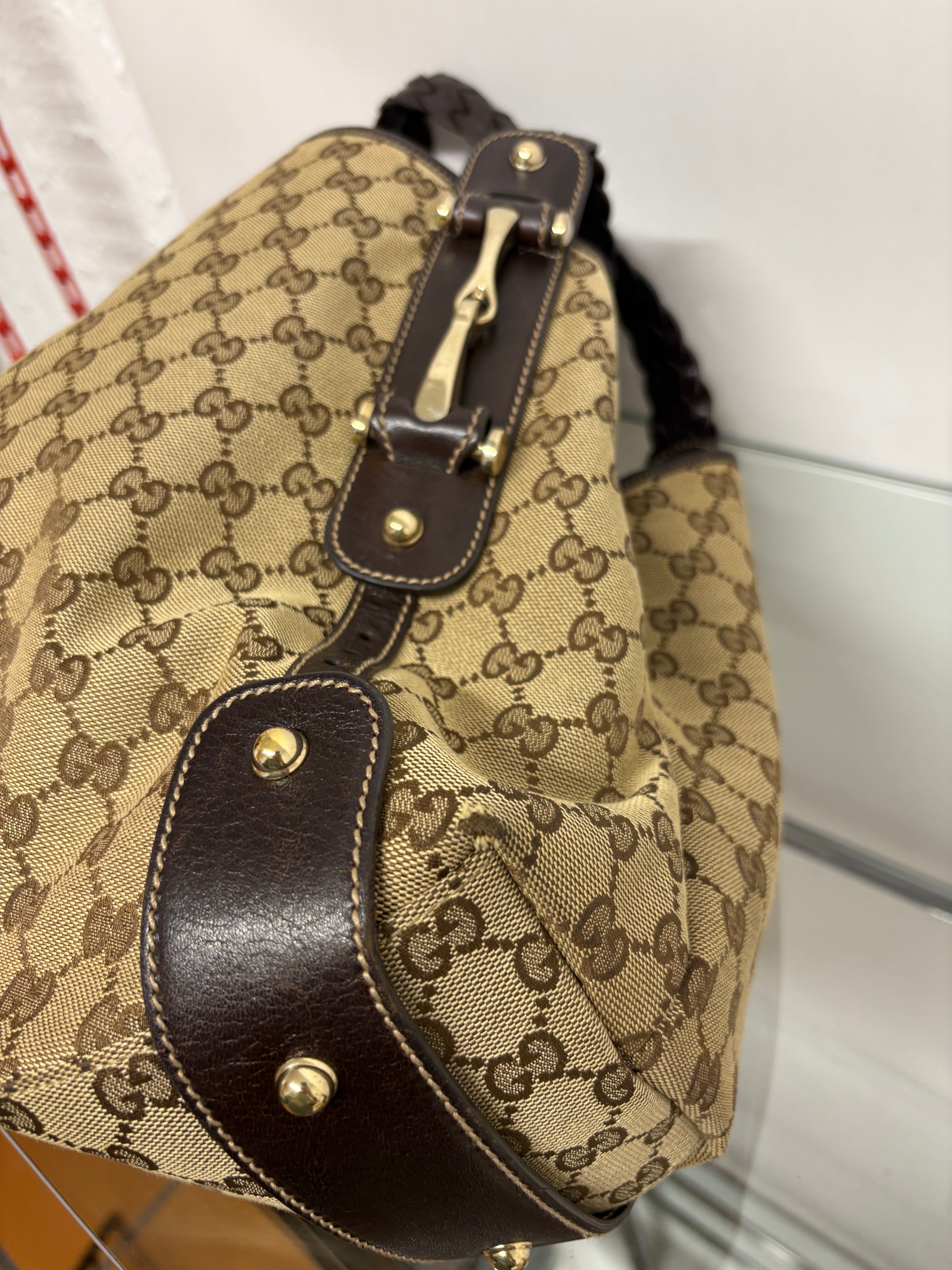 Gucci pelham gg canvas marron chocolate grande