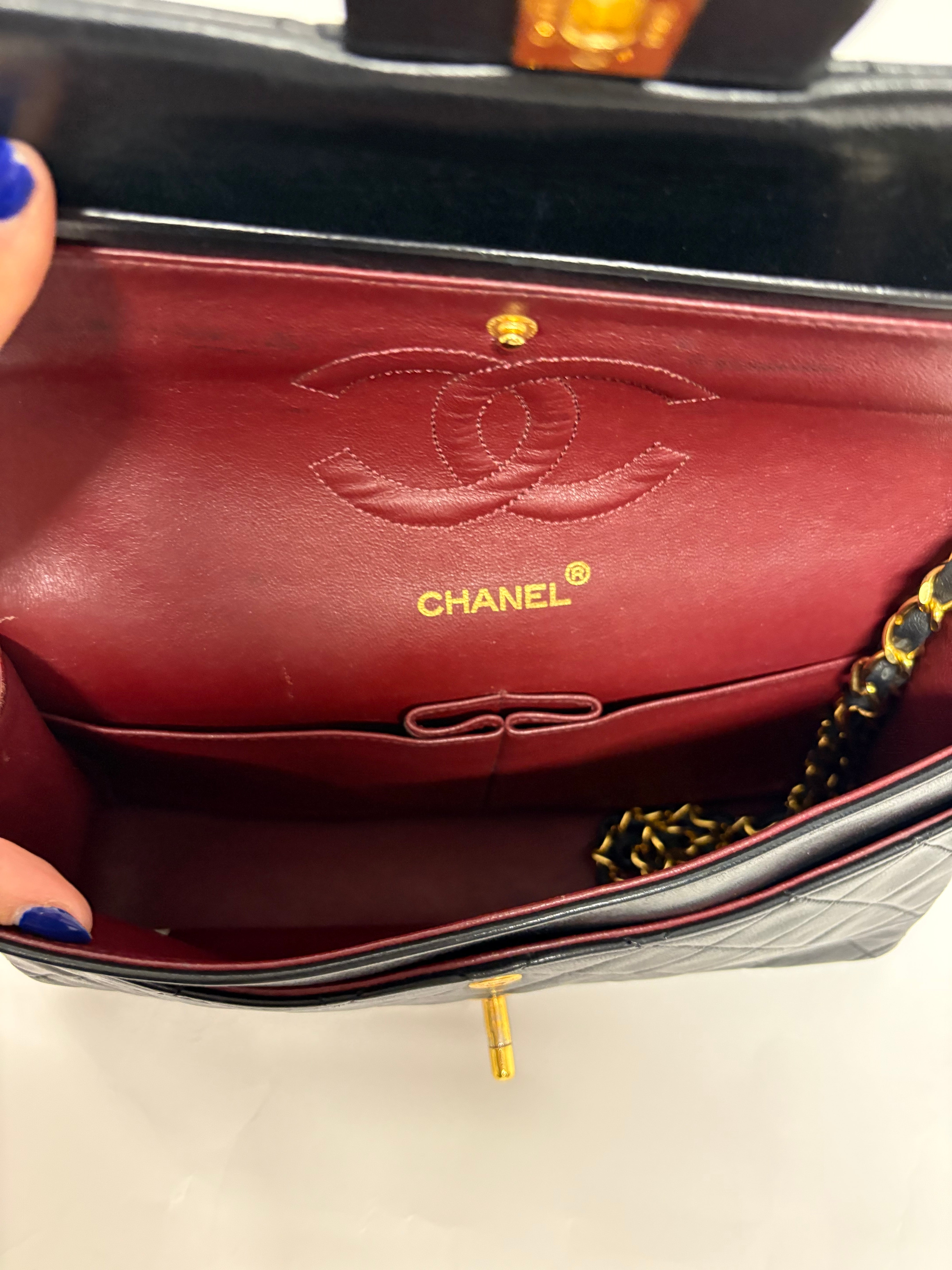 Chanel Timeless Double Flap 25 Lambskin Negro Classic Flap | Serie 1
