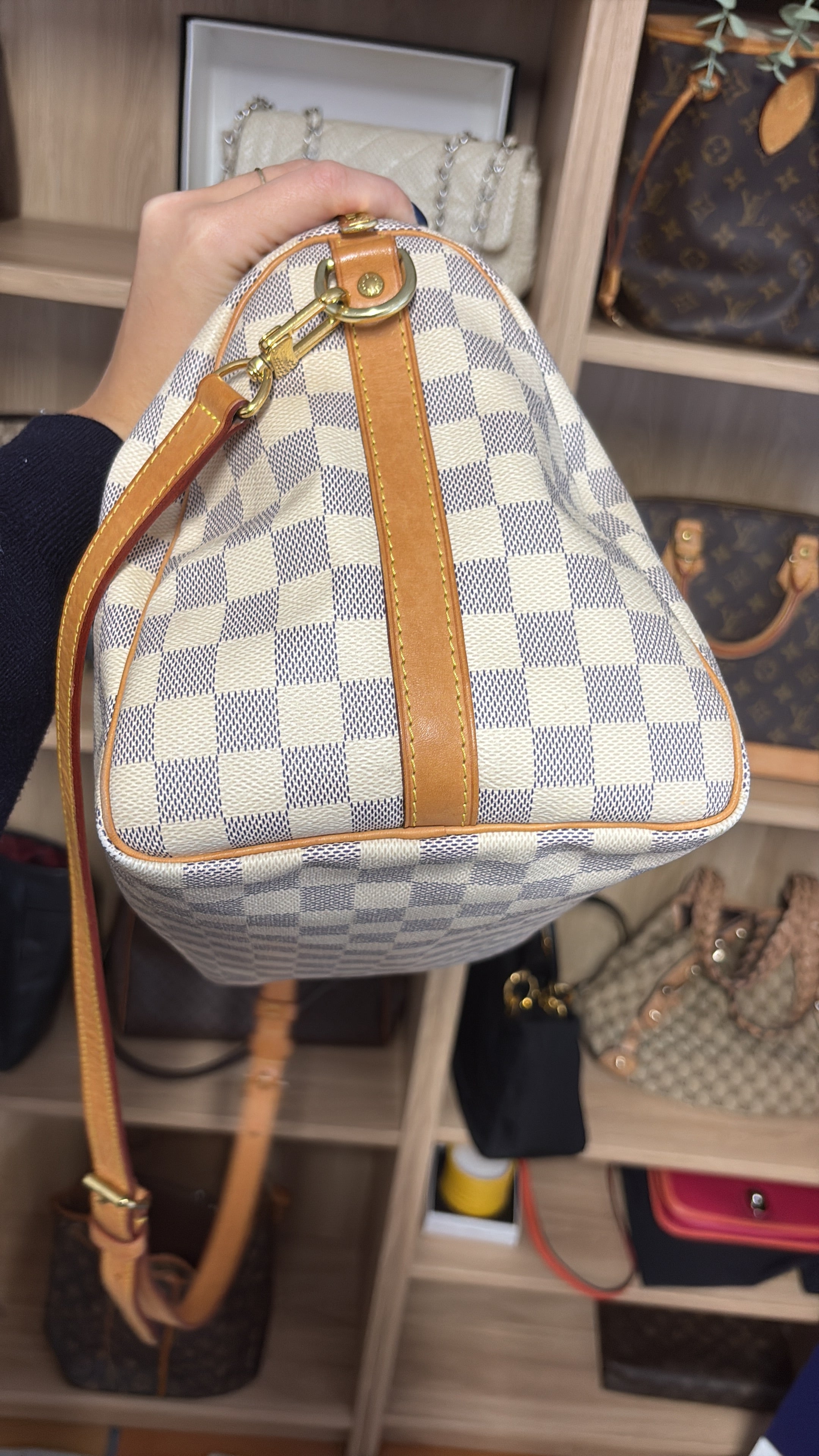 Louis Vuitton Speedy Bandoulière 30 Damier Azur