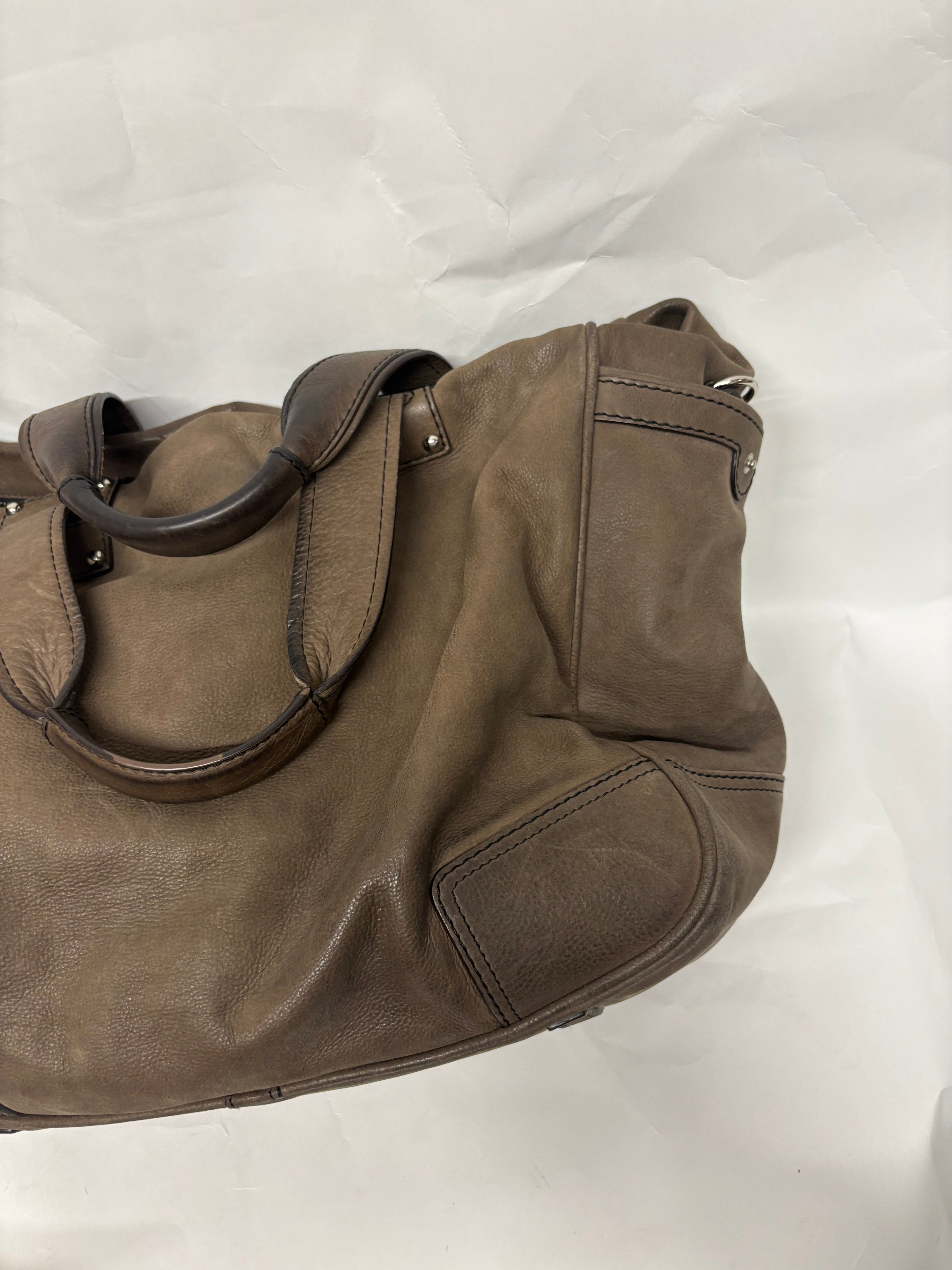 Loewe Tote Grande Piel Taupe Anagram con correa borlas extra