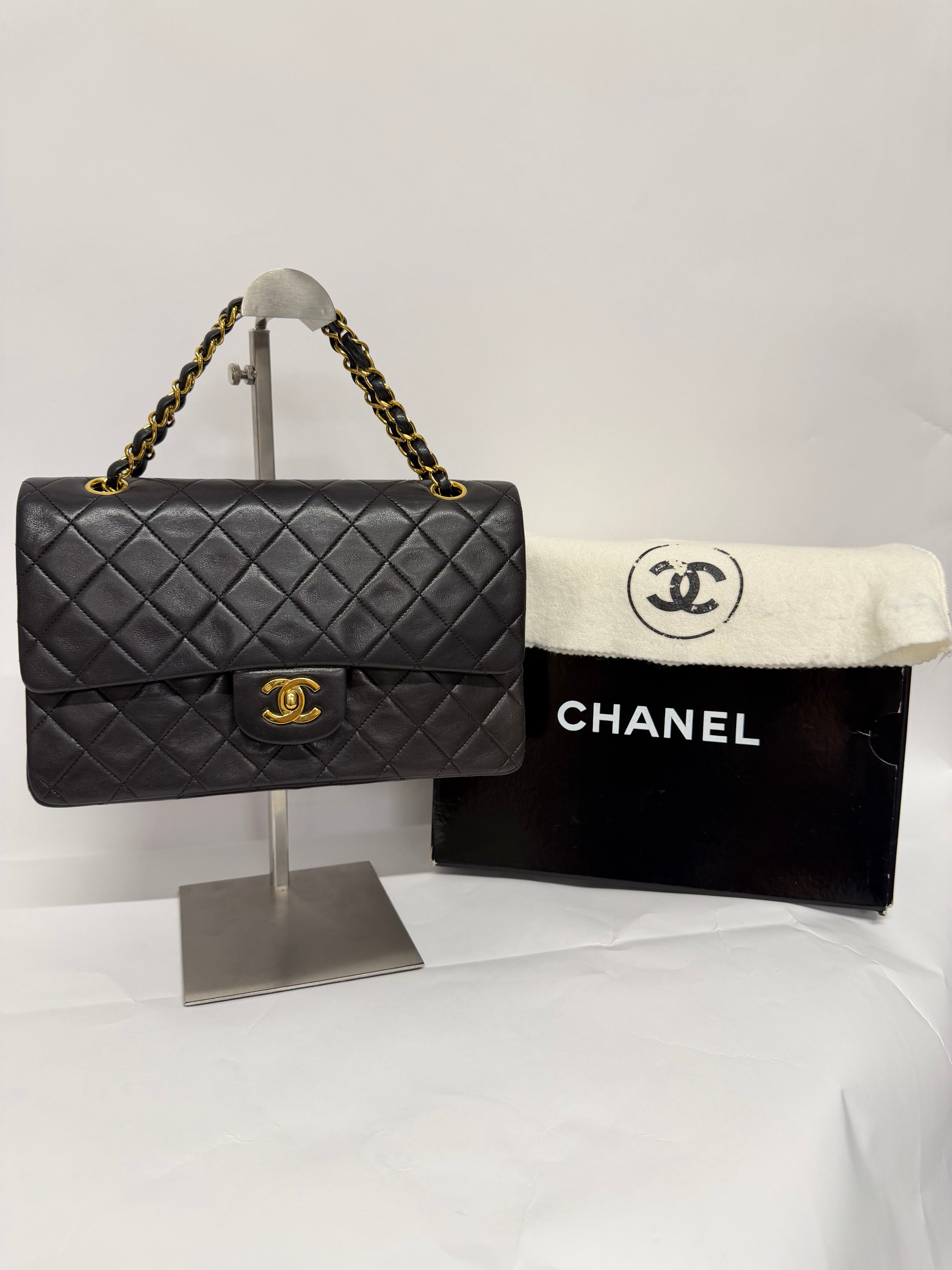 Chanel Timeless 25 Doble Solapa Negro Serie 3