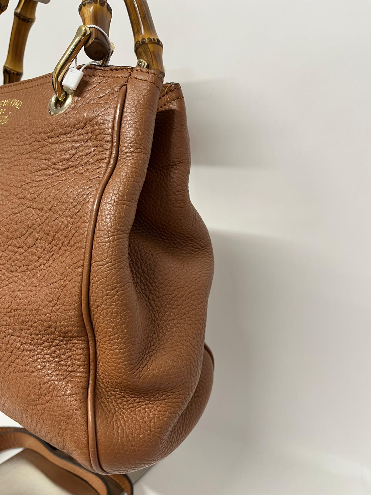 Gucci Bamboo Shopper Small Piel de Becerro Marrón