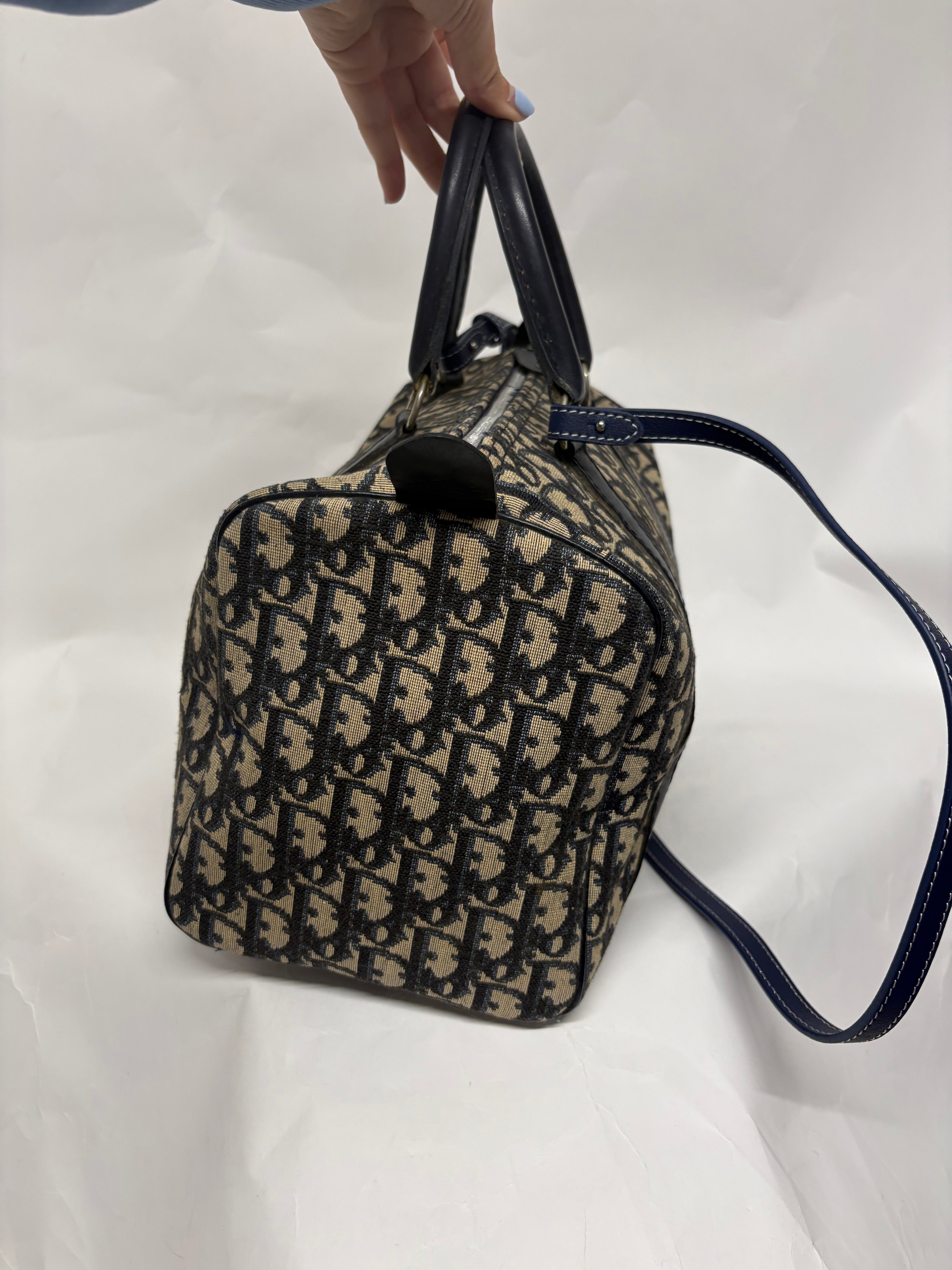 Christian Dior Trotter Bowling 30 Azul Marino con bandolera
