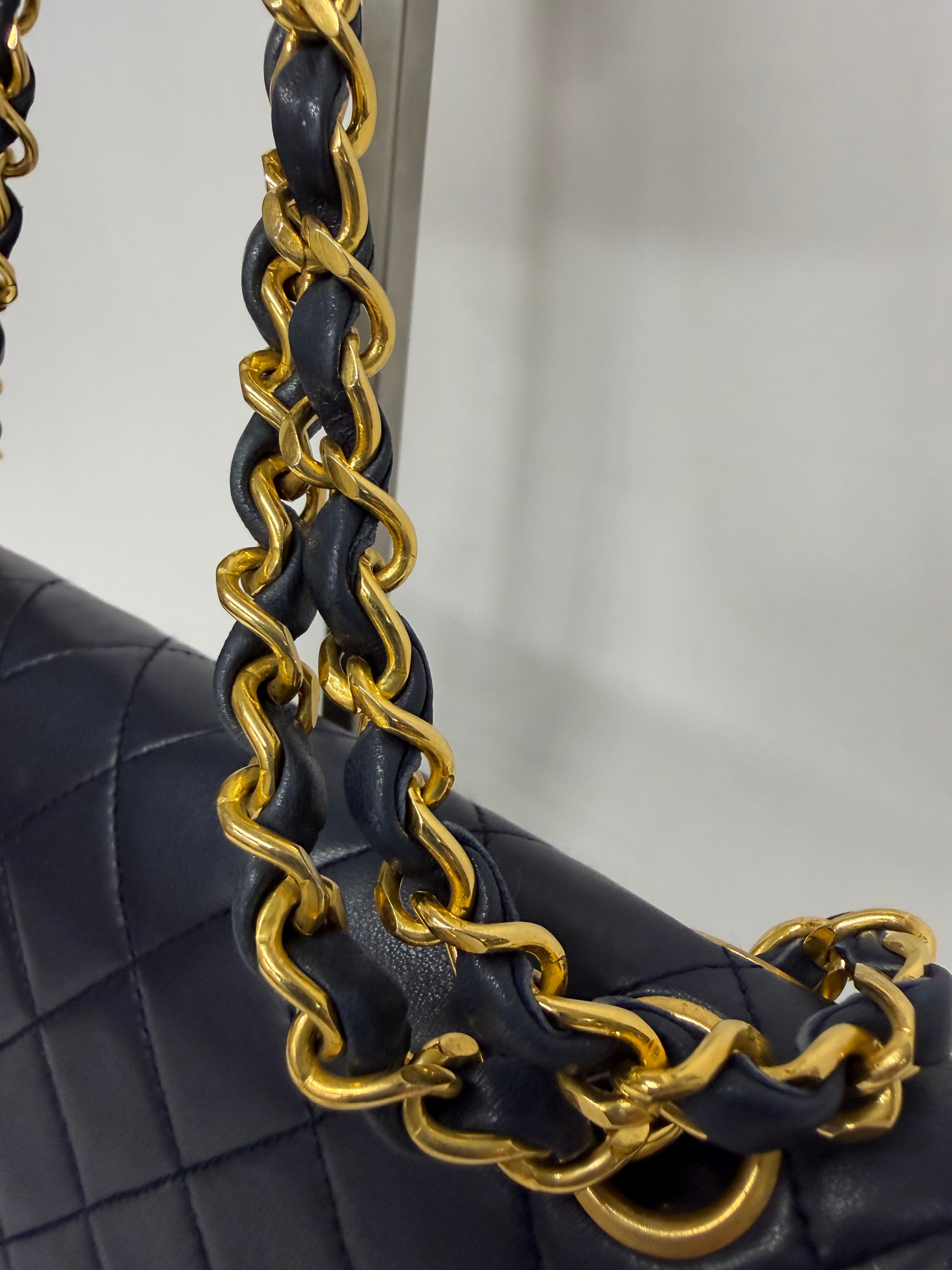 Chanel Timeless 25 Doble Solapa Navy Serie 0
