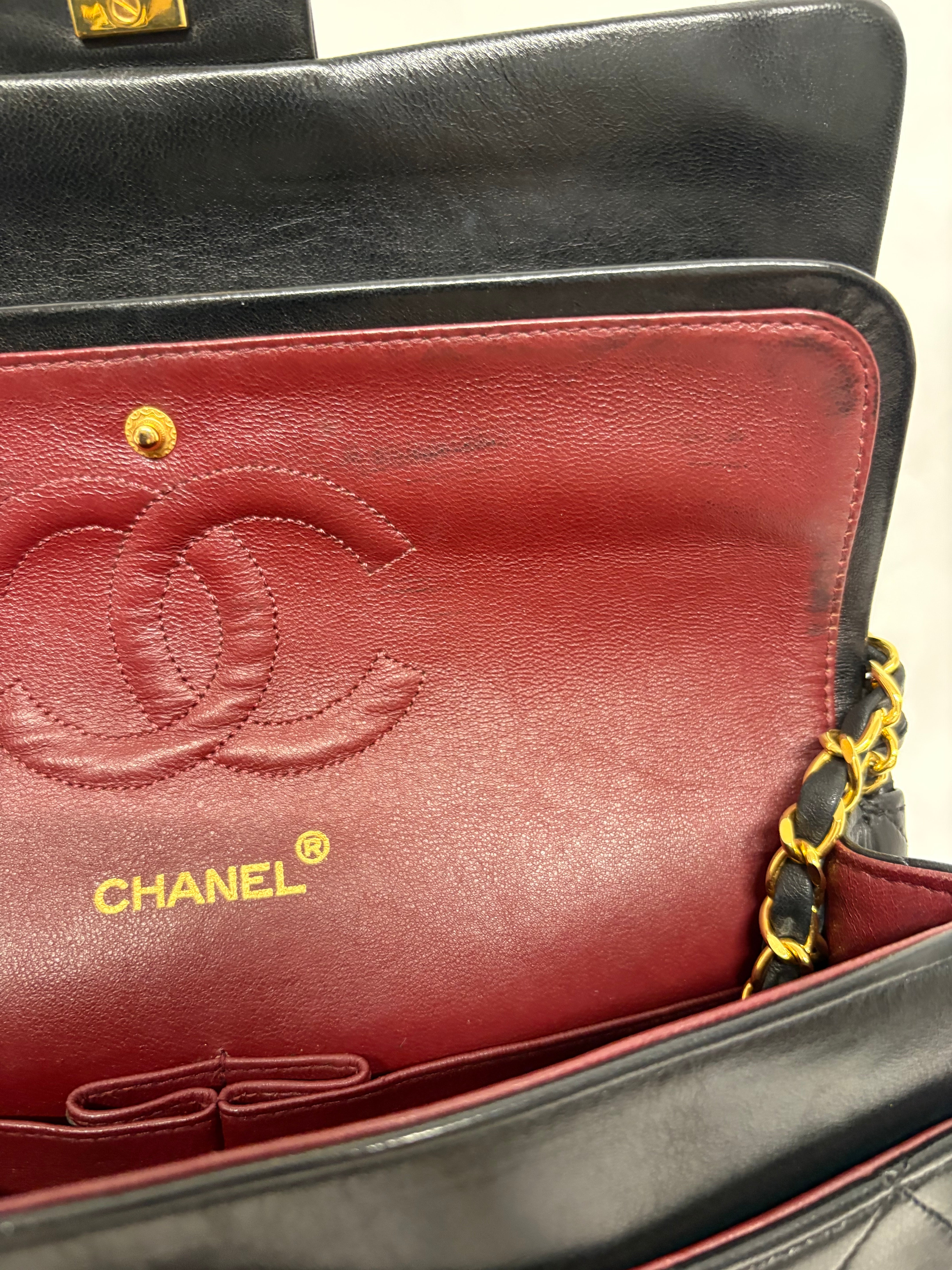 Chanel Timeless Double Flap 25 Lambskin Negro Classic Flap | Serie 1