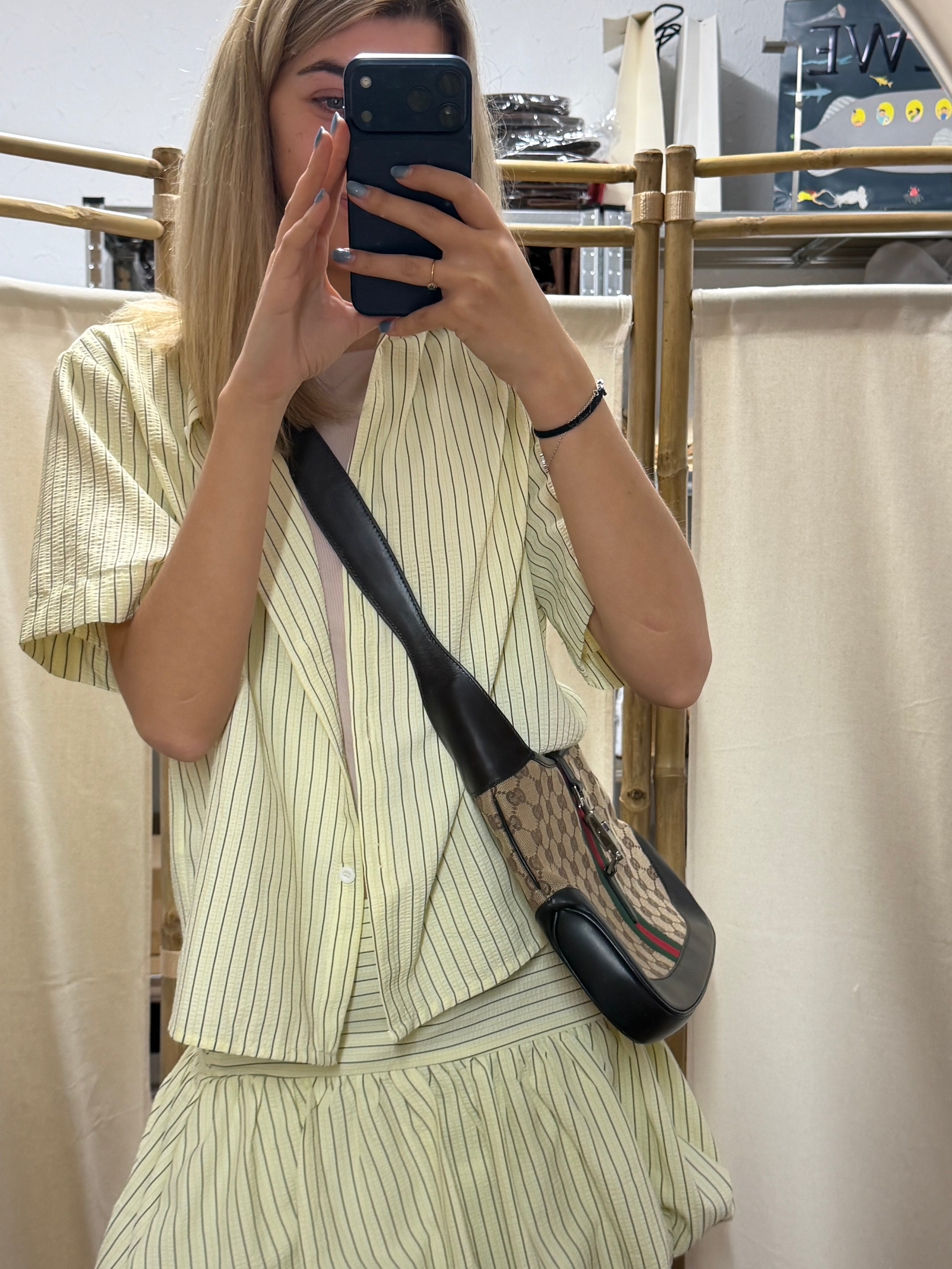 Gucci Jackie GG Canvas Web pequeña con bandolera