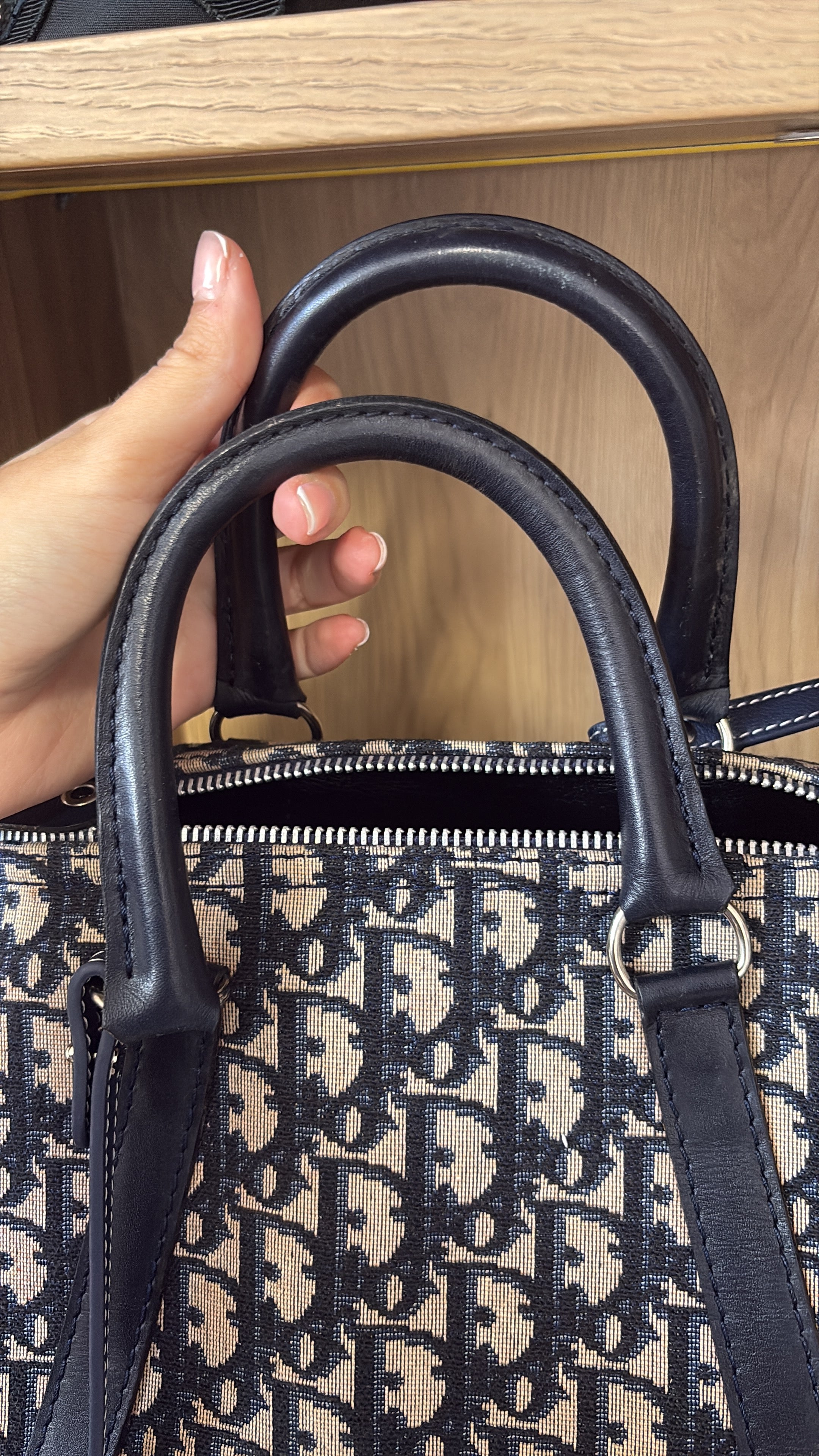 Christian Dior Bowling Trotter 30 Oblique Azul