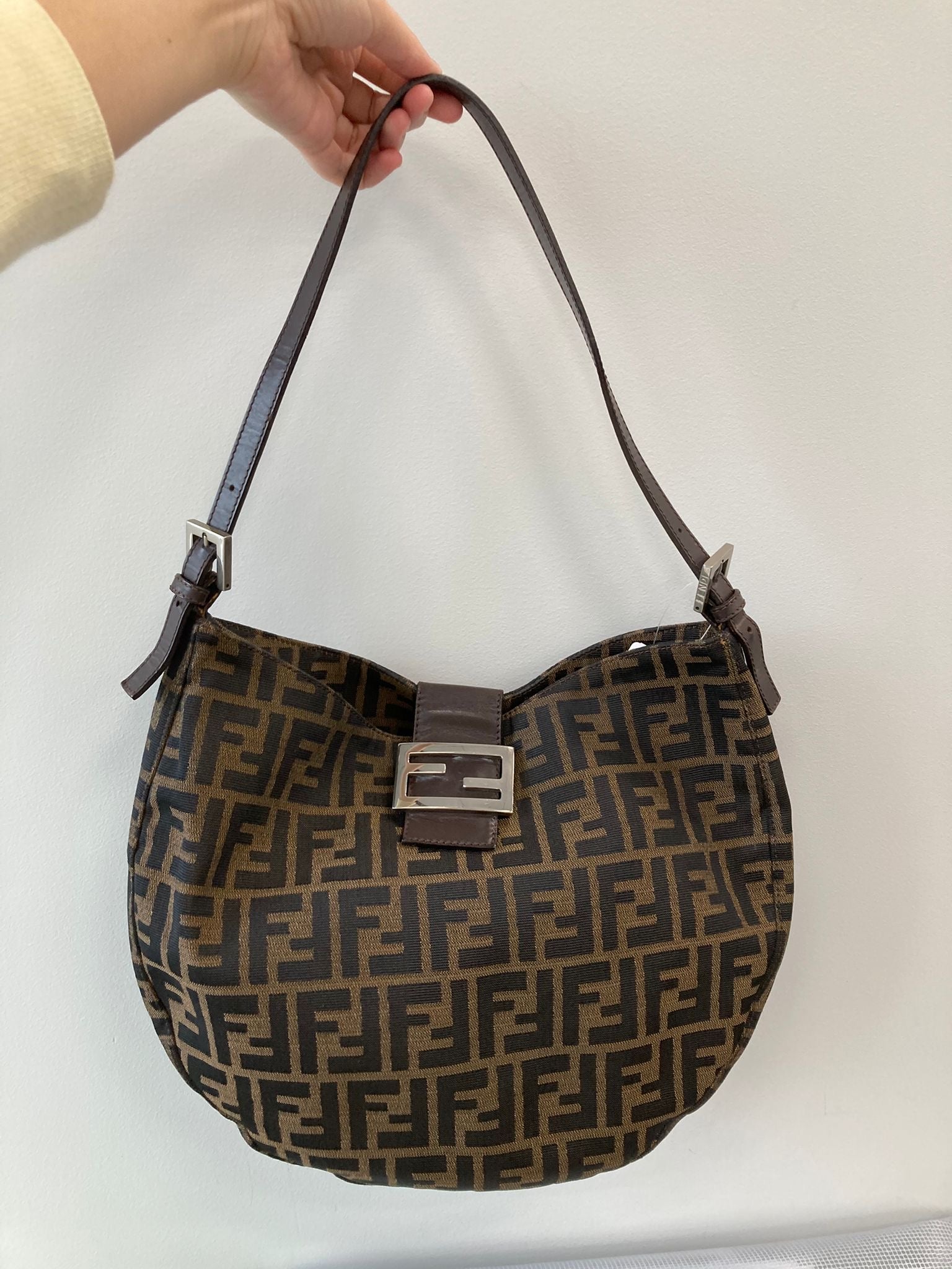 Fendi luna Baguette Zucca Marrón