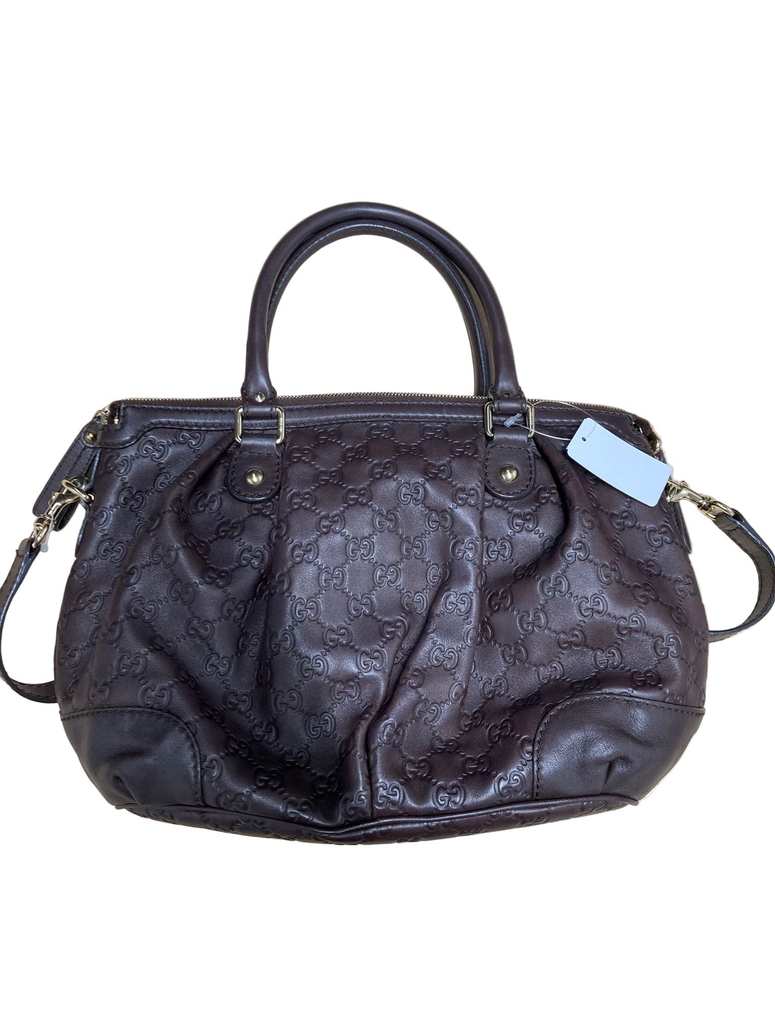 GUCCI GG Guccissima 2Way – Piel marrón chocolate Y bandolera