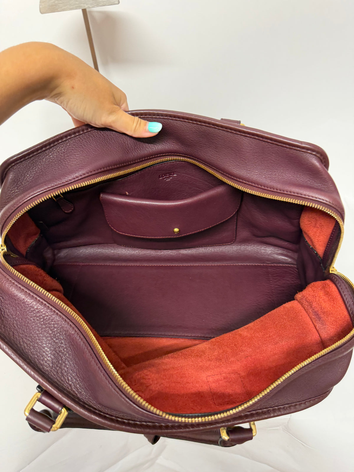 Loewe Amazona 36 Burdeos Herrajes Dorados