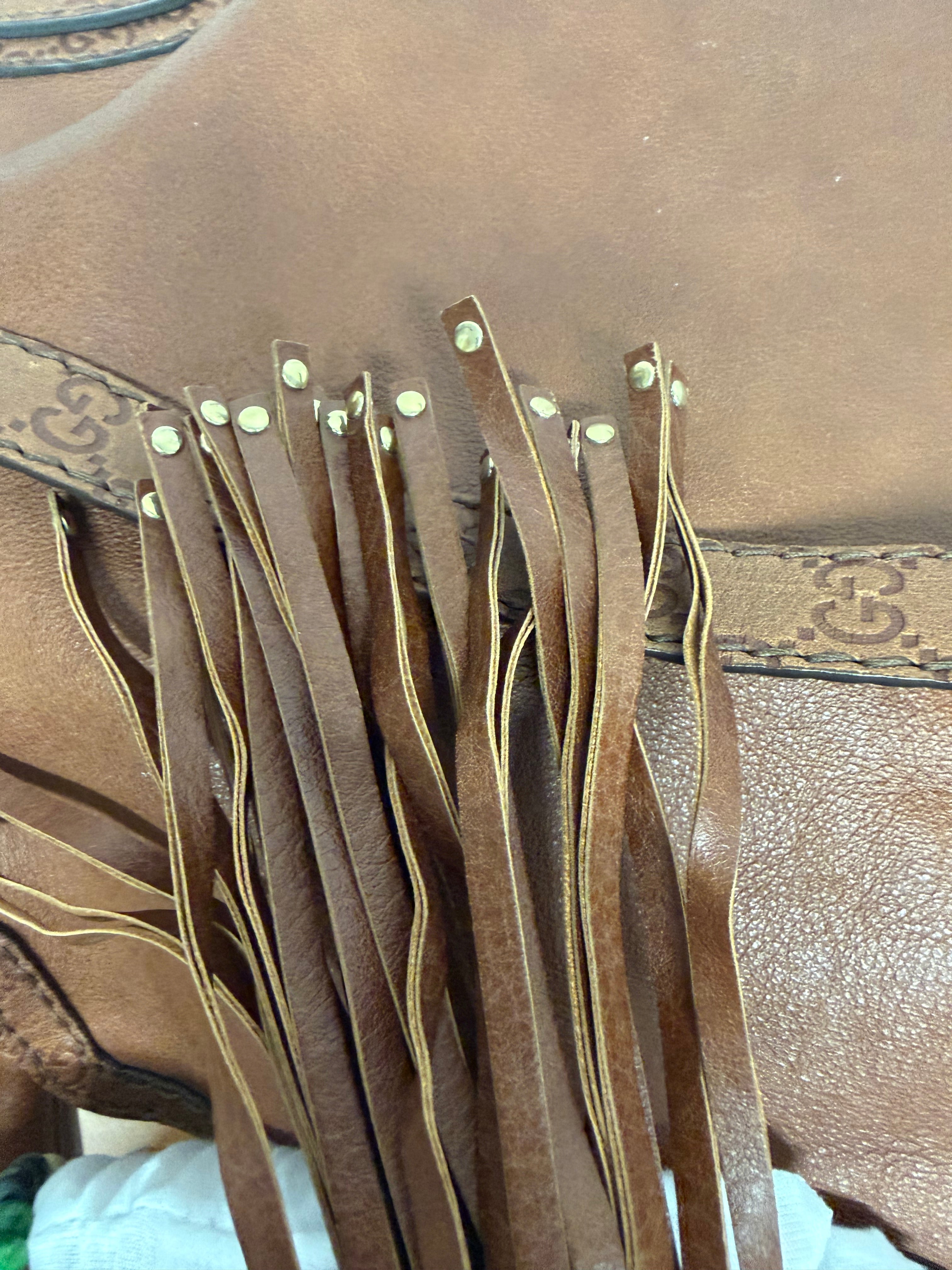 Gucci Indy Satchel Guccissima con Bambú XL