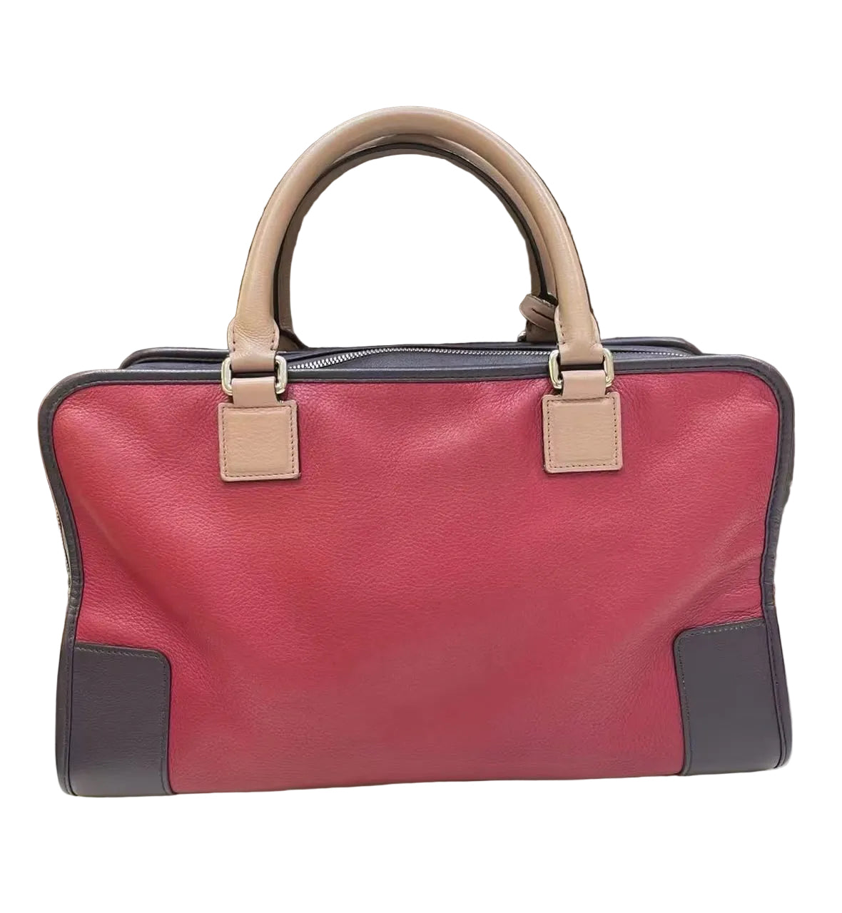 Loewe Amazona 36 Tricolor Frambuesa, Berenjena y Rosa Palo