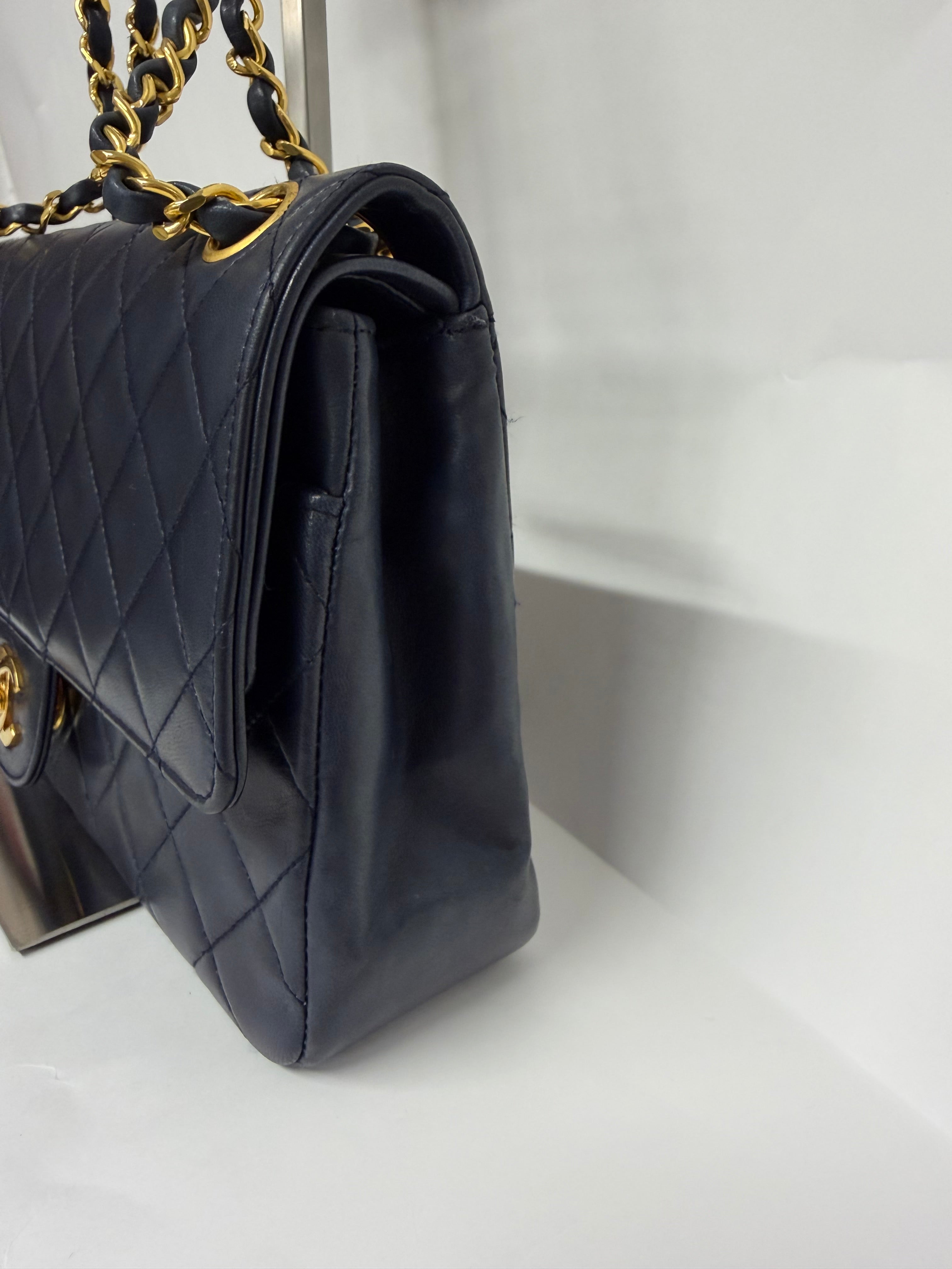 Chanel Timeless 25 Doble Solapa Navy Serie 0