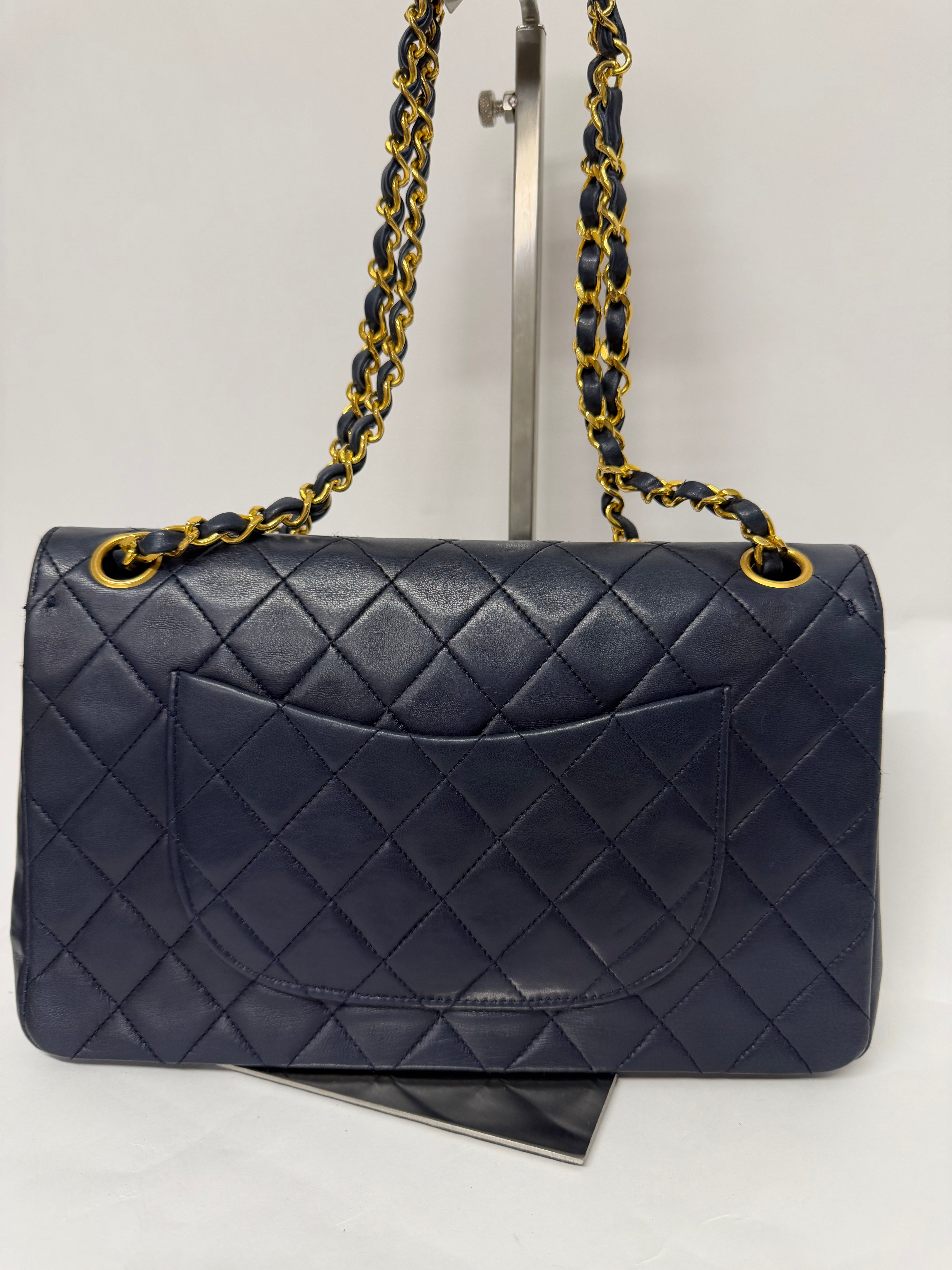 Chanel Timeless 25 Doble Solapa Navy Serie 0