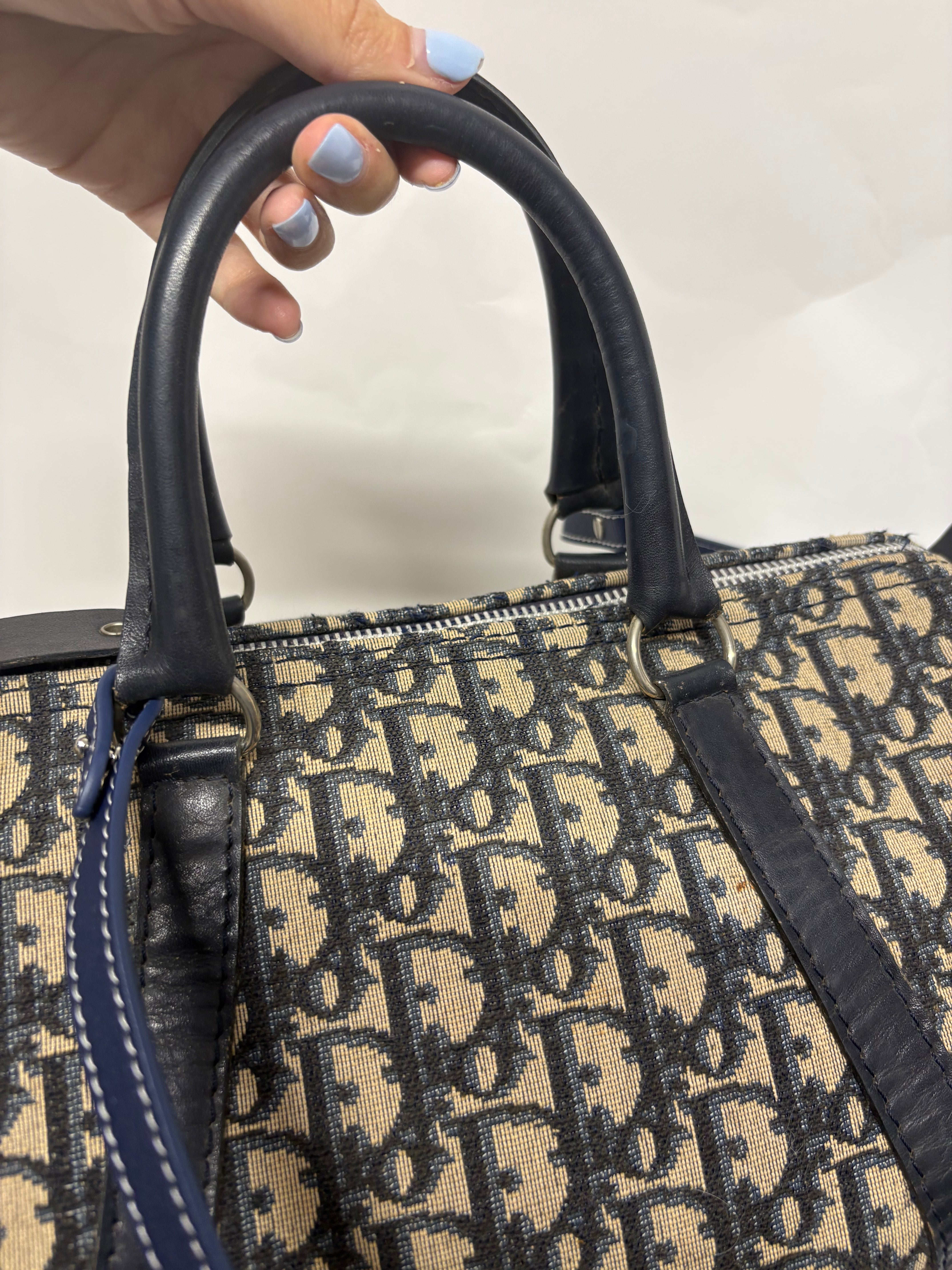 Christian Dior Trotter Bowling 30 Azul Marino con bandolera