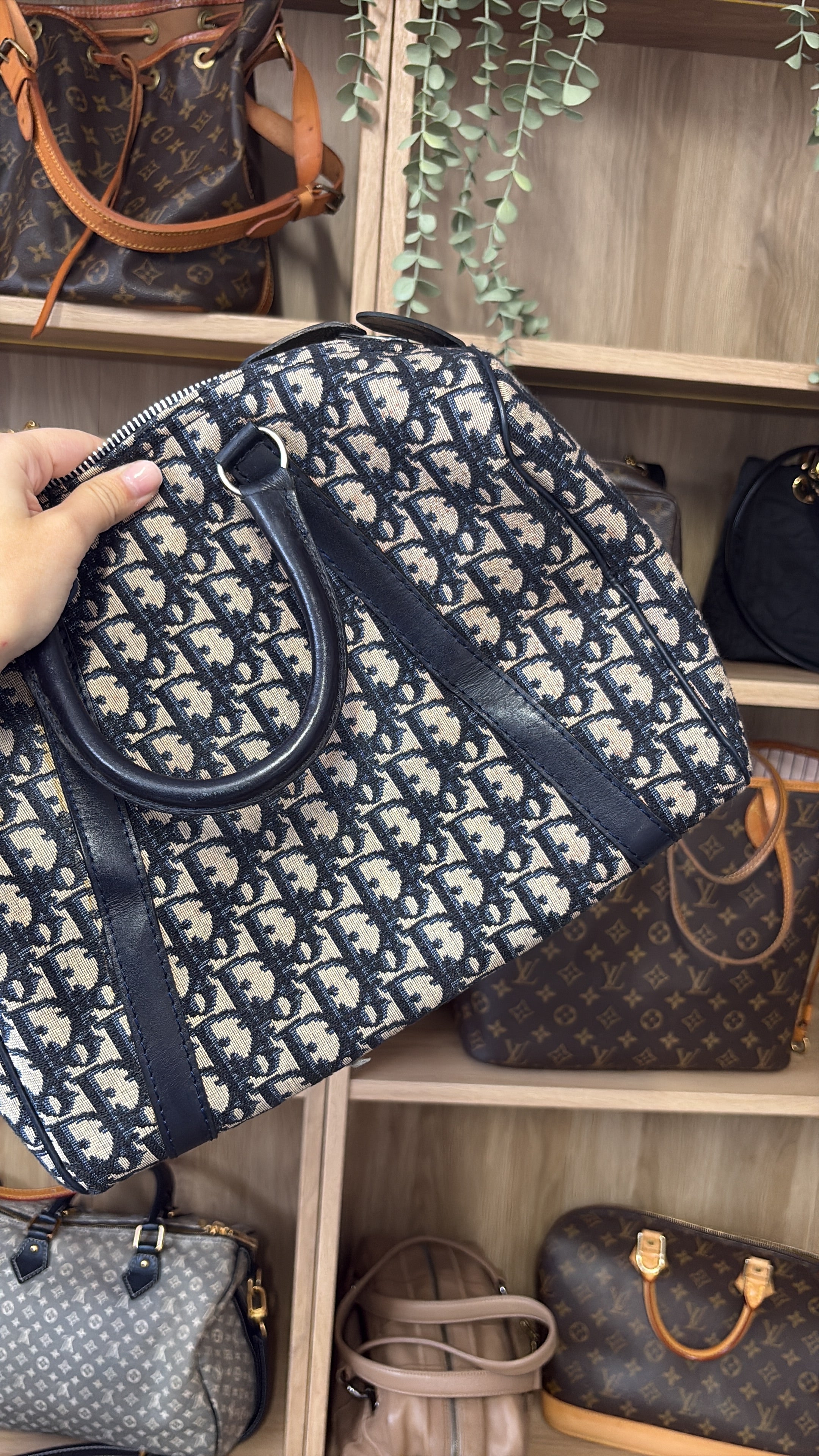 Christian Dior Bowling Trotter 30 Oblique Azul