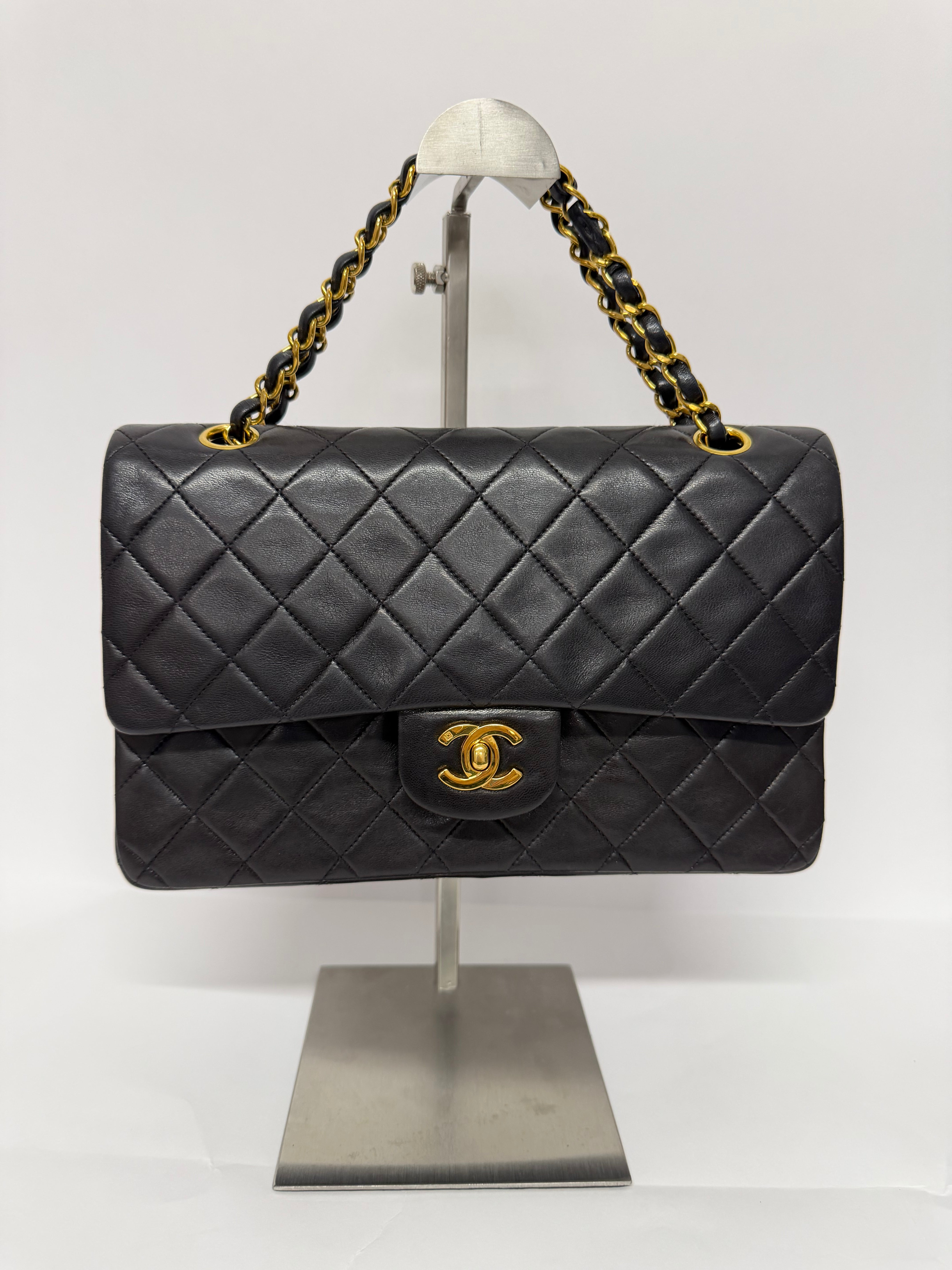 Chanel Timeless 25 Doble Solapa Negro Serie 3