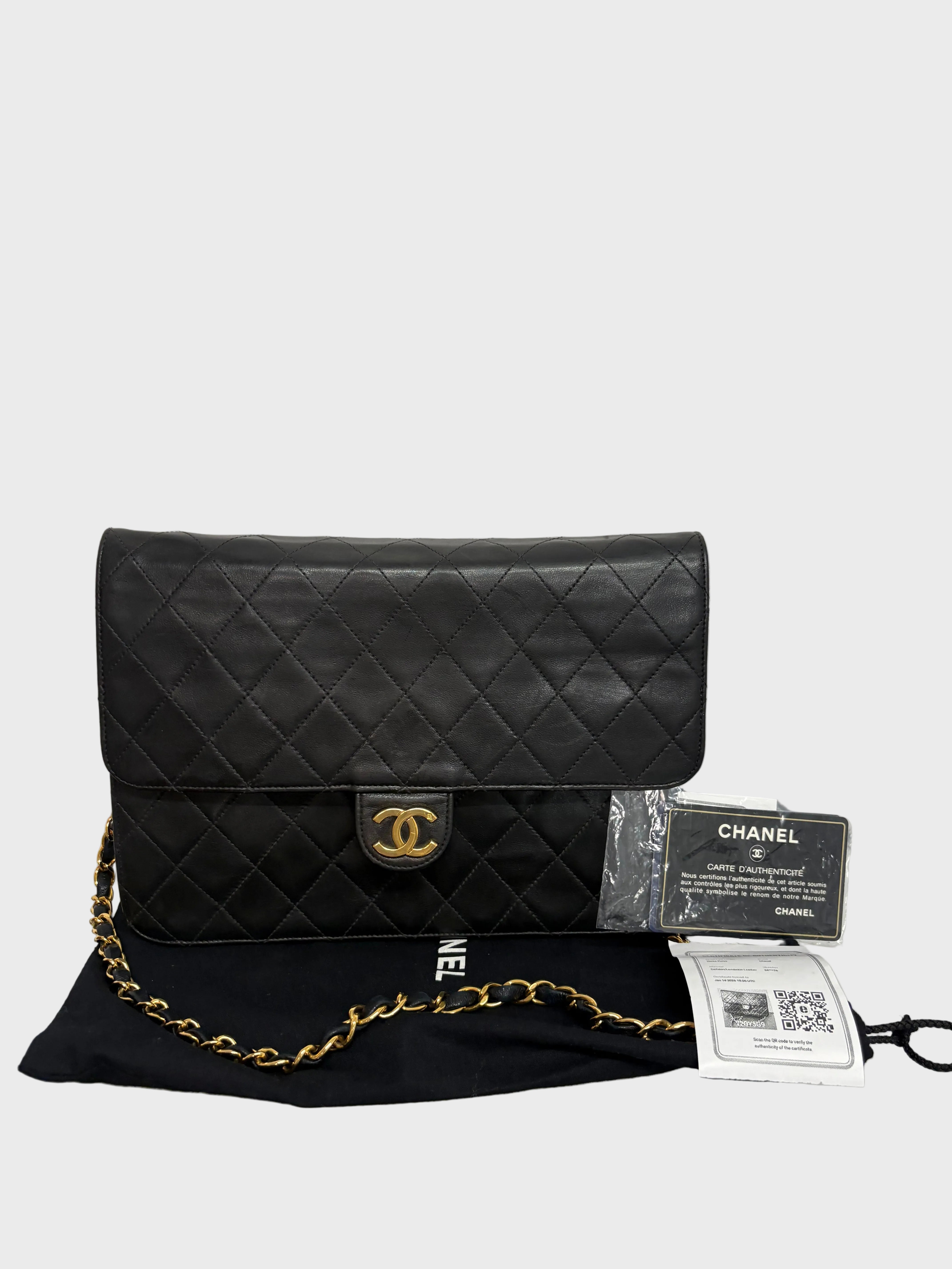 CHANEL Single Flap Negro Vintage Serie 5 – Año 1997–1999