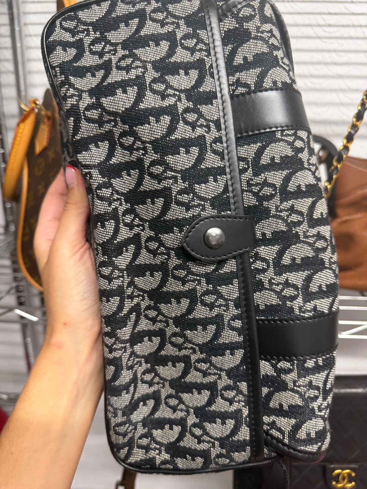 Christian Dior Diorissimo Trotter Bandolera Lona Oblique Negra