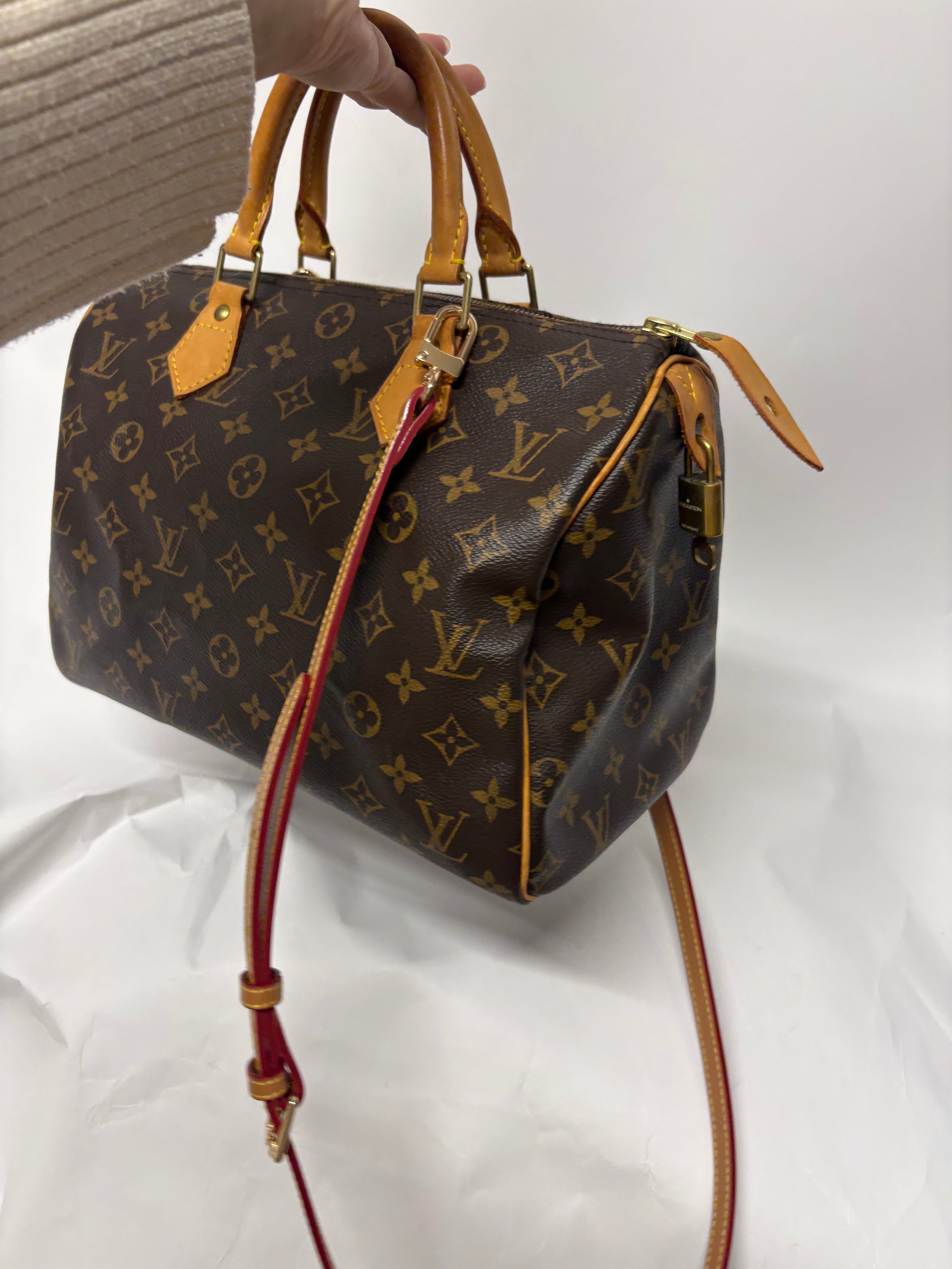Louis Vuitton Speedy 30 Monogram con bandolera extra TH0033