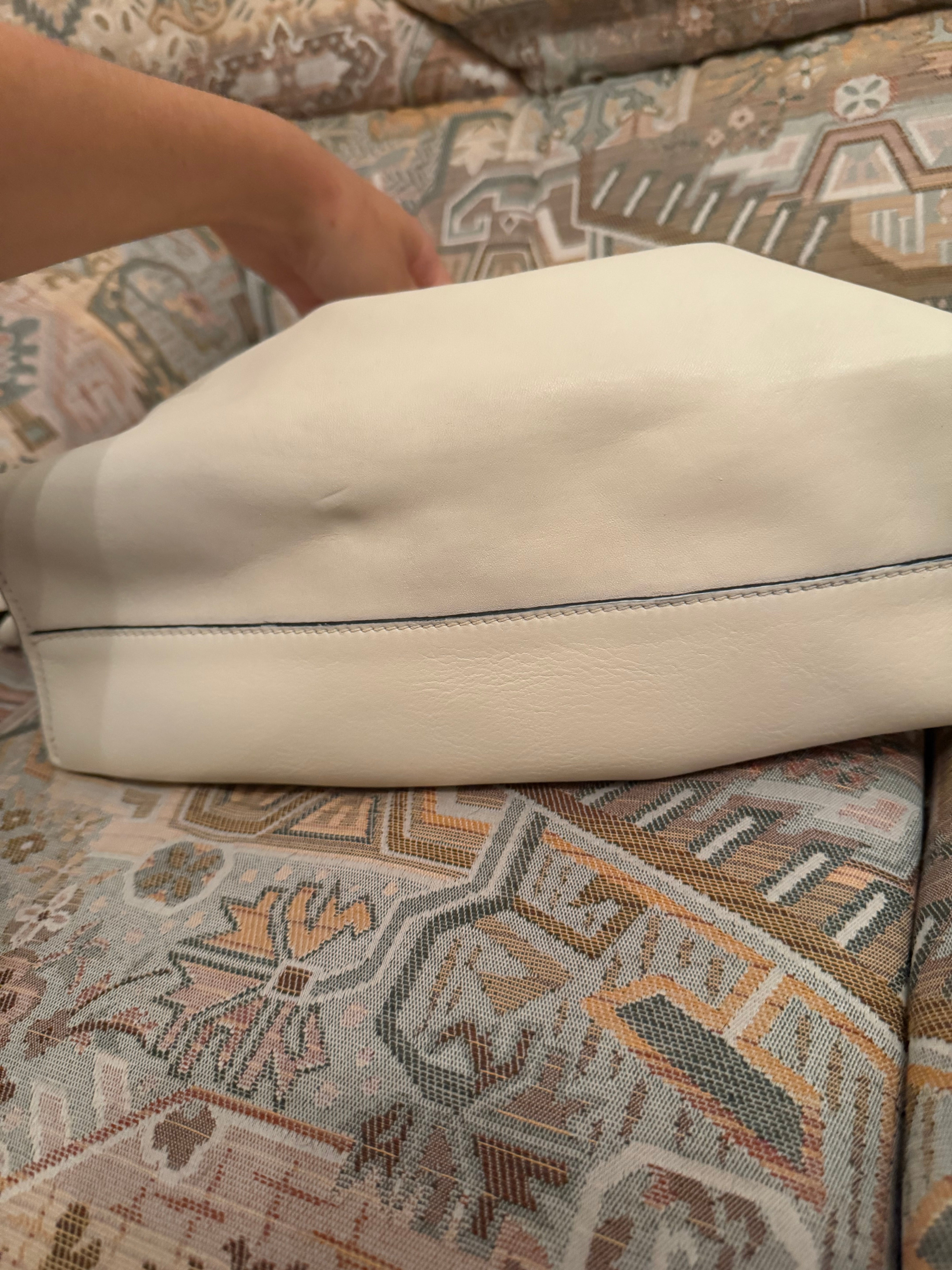 Loewe Flamenco Mediano Piel Blanco Roto