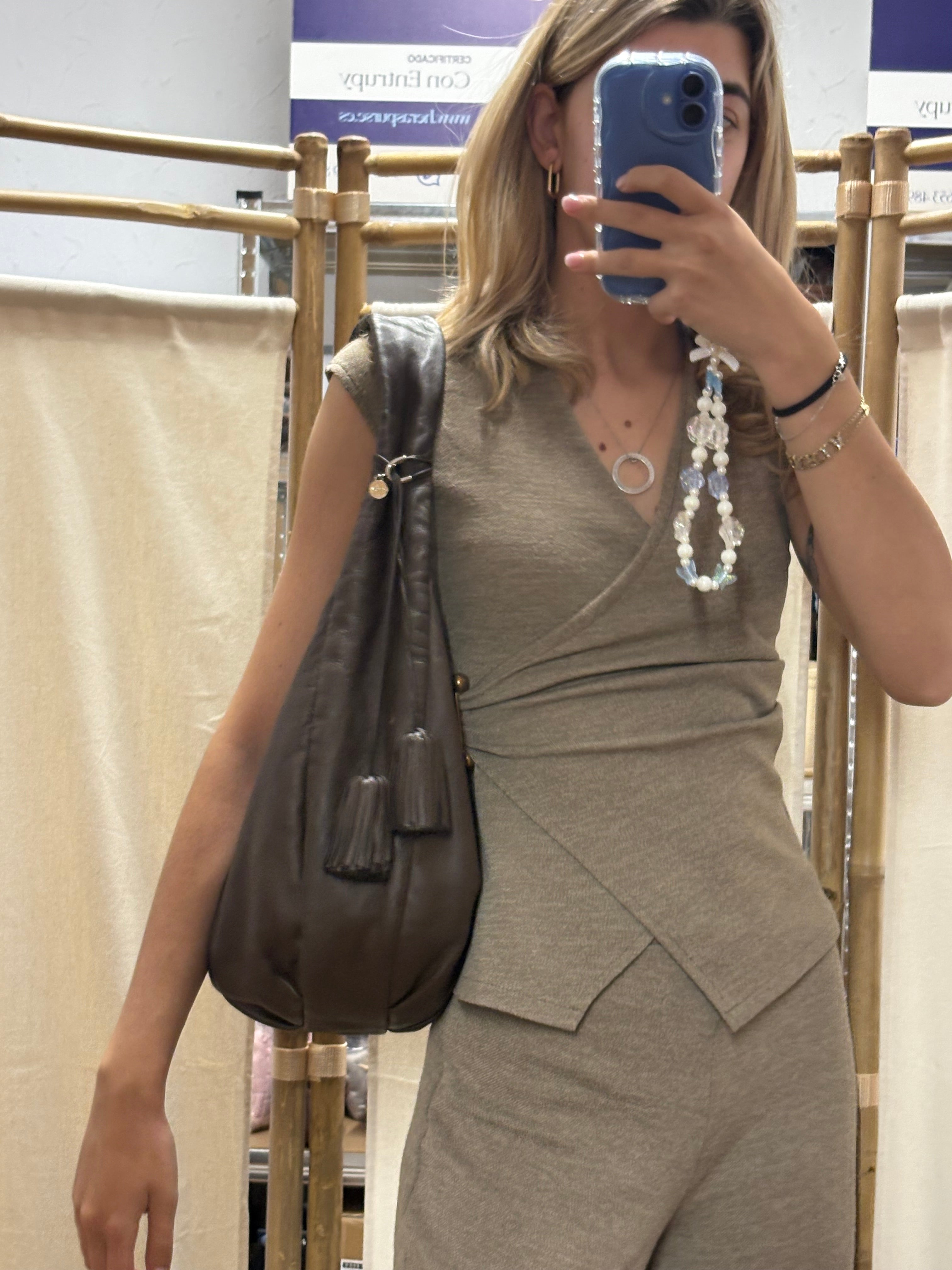 Loewe hobo vintage marron con cartera incluida
