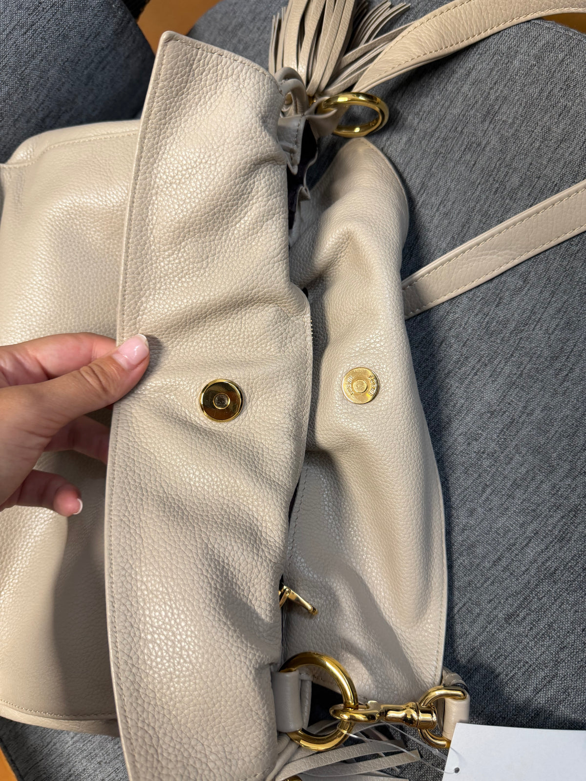 Loewe Flamenco mediano beige gris