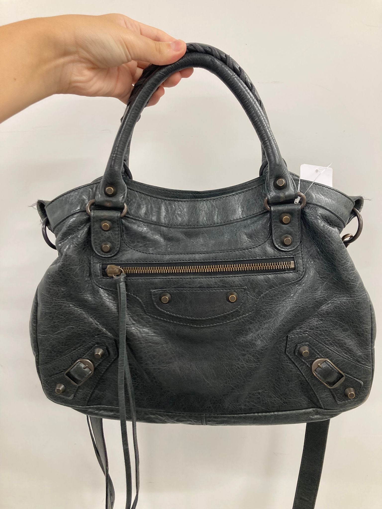 Balenciaga City Classic bandolera – Piel verde oscuro