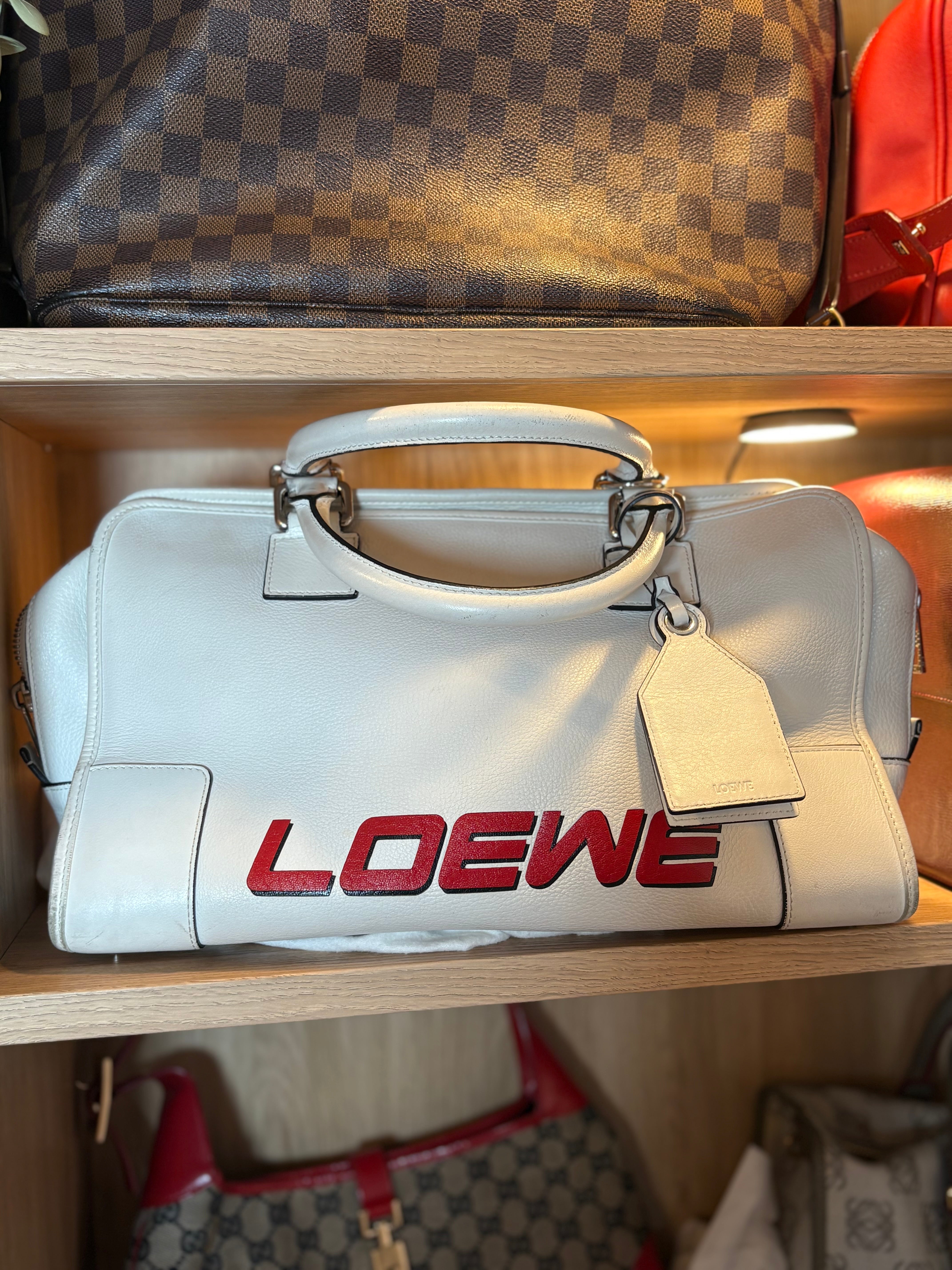 Loewe Amazona 28 Blanco Sport con bandolera