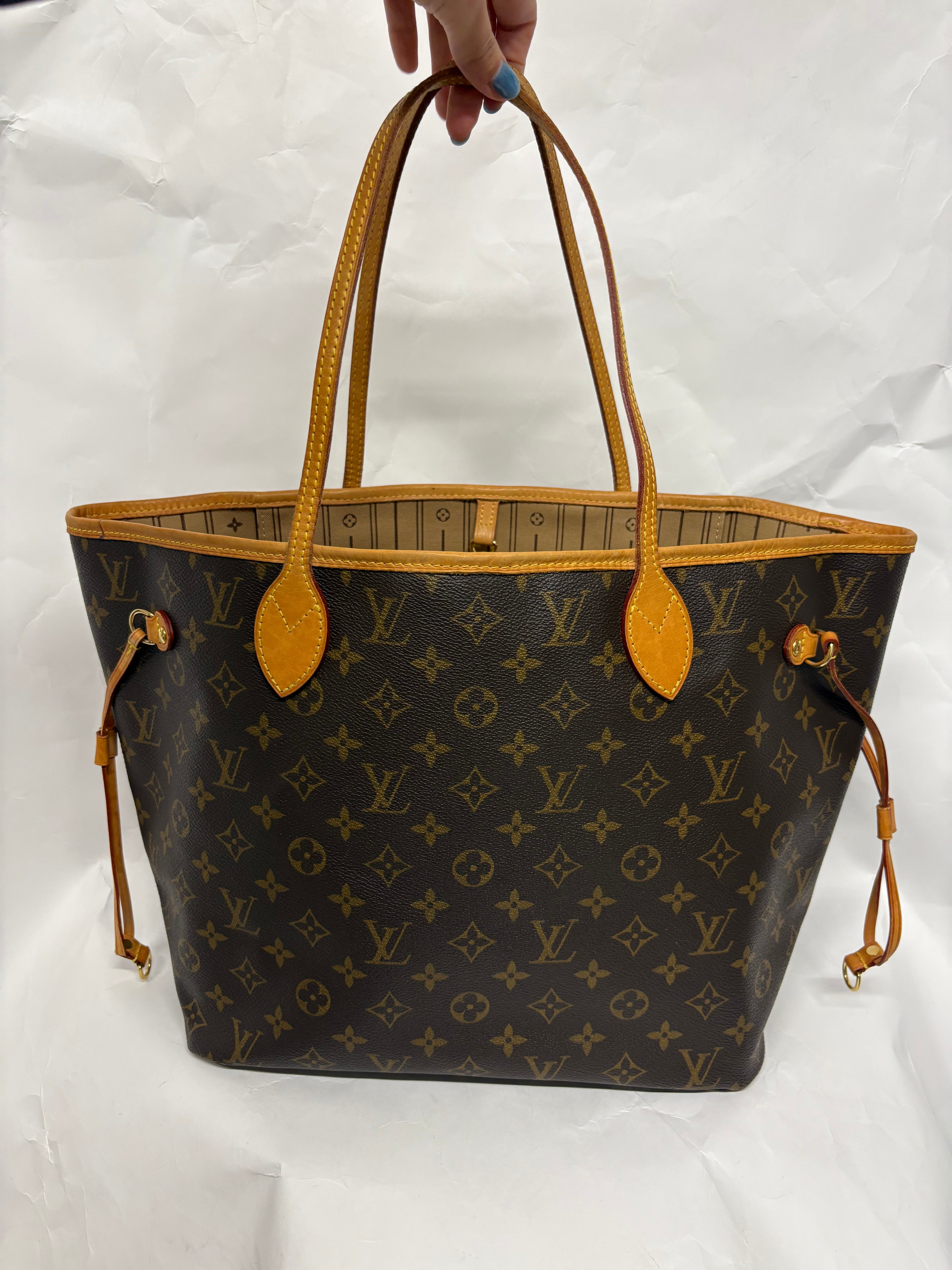 Louis Vuitton Neverfull MM Monogram y Beige