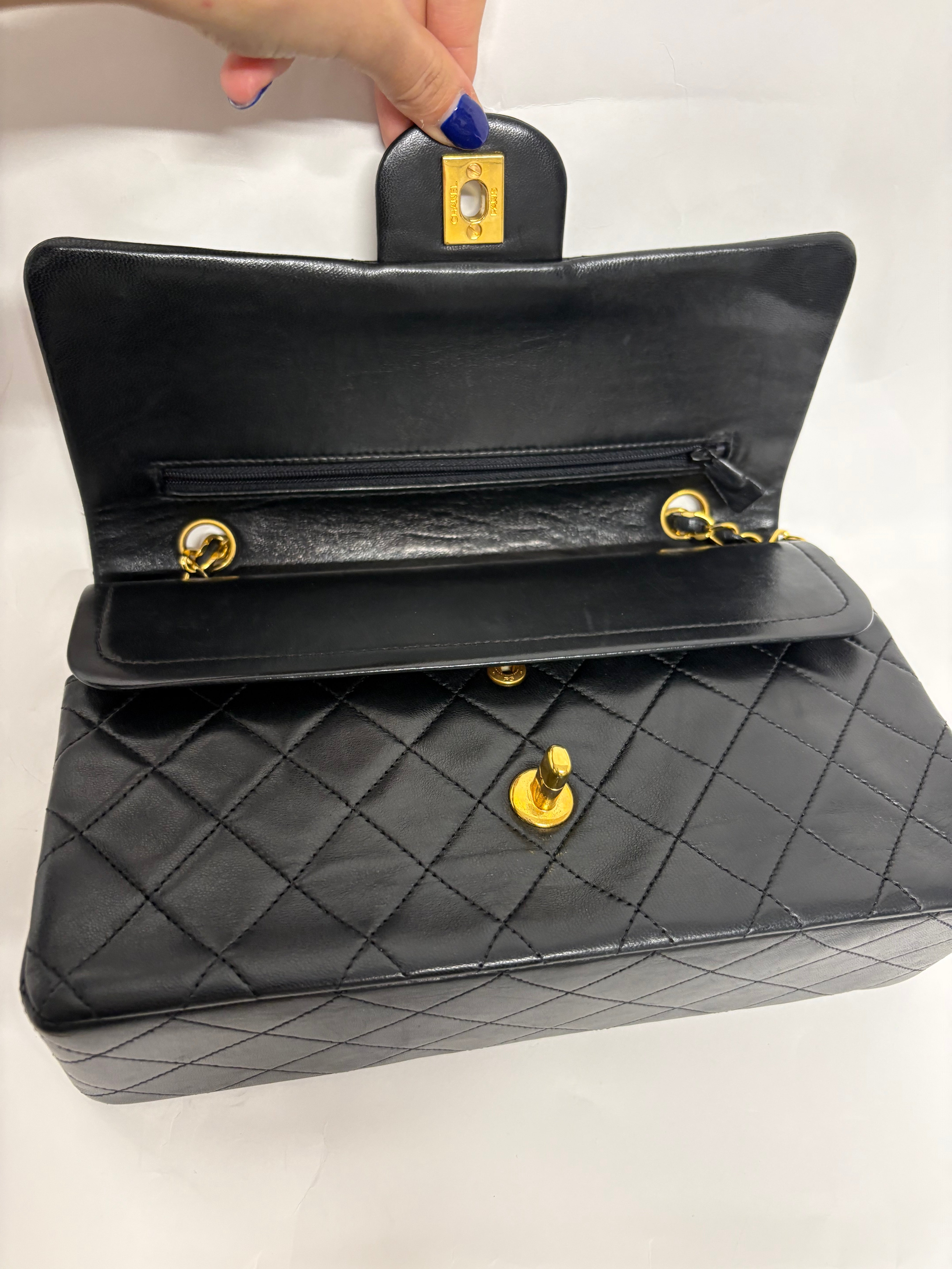 Chanel Timeless Double Flap 25 Lambskin Negro Classic Flap | Serie 1