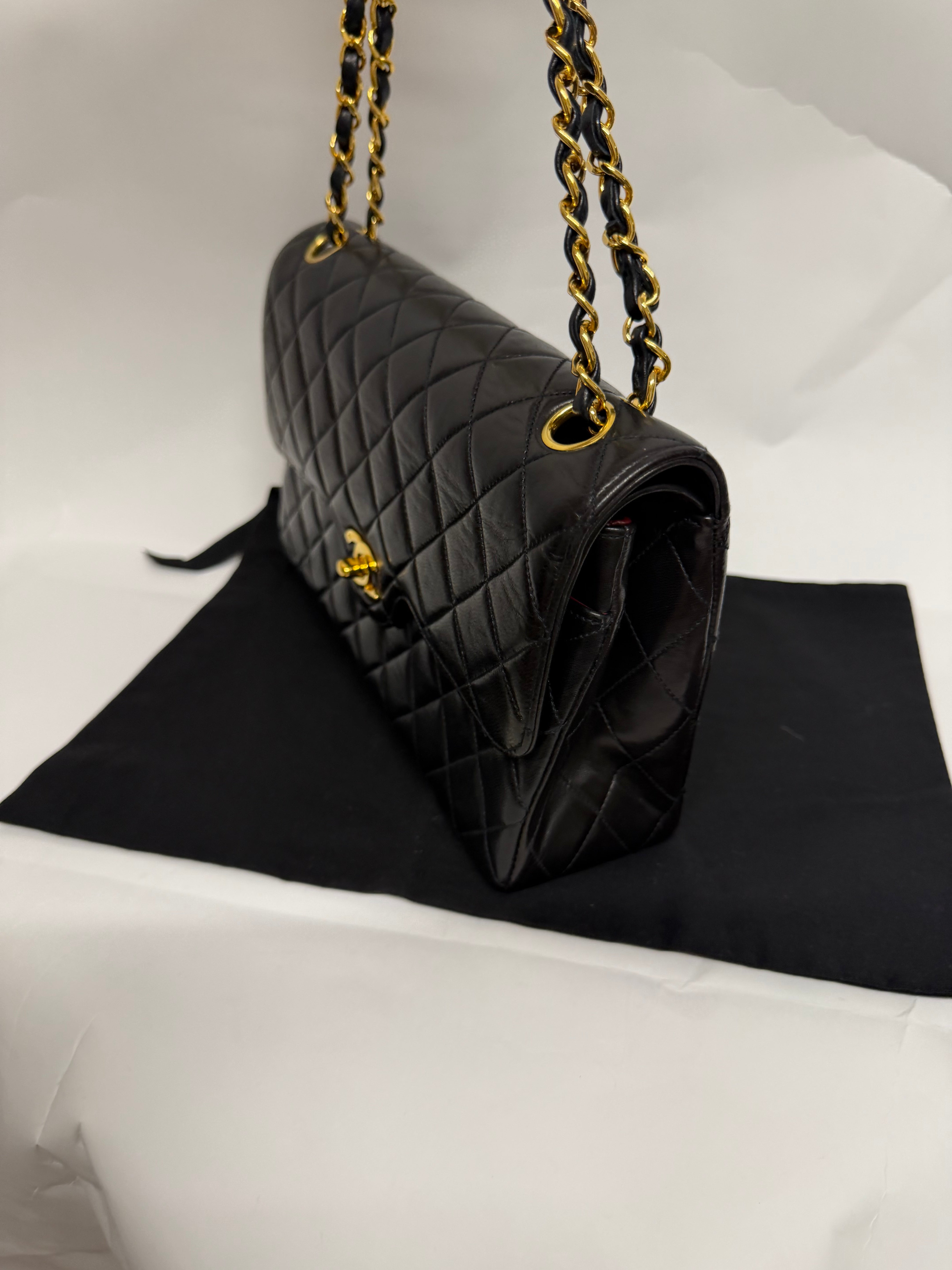 Chanel Timeless 25 Lambskin Negro Double Flap · Serie 2