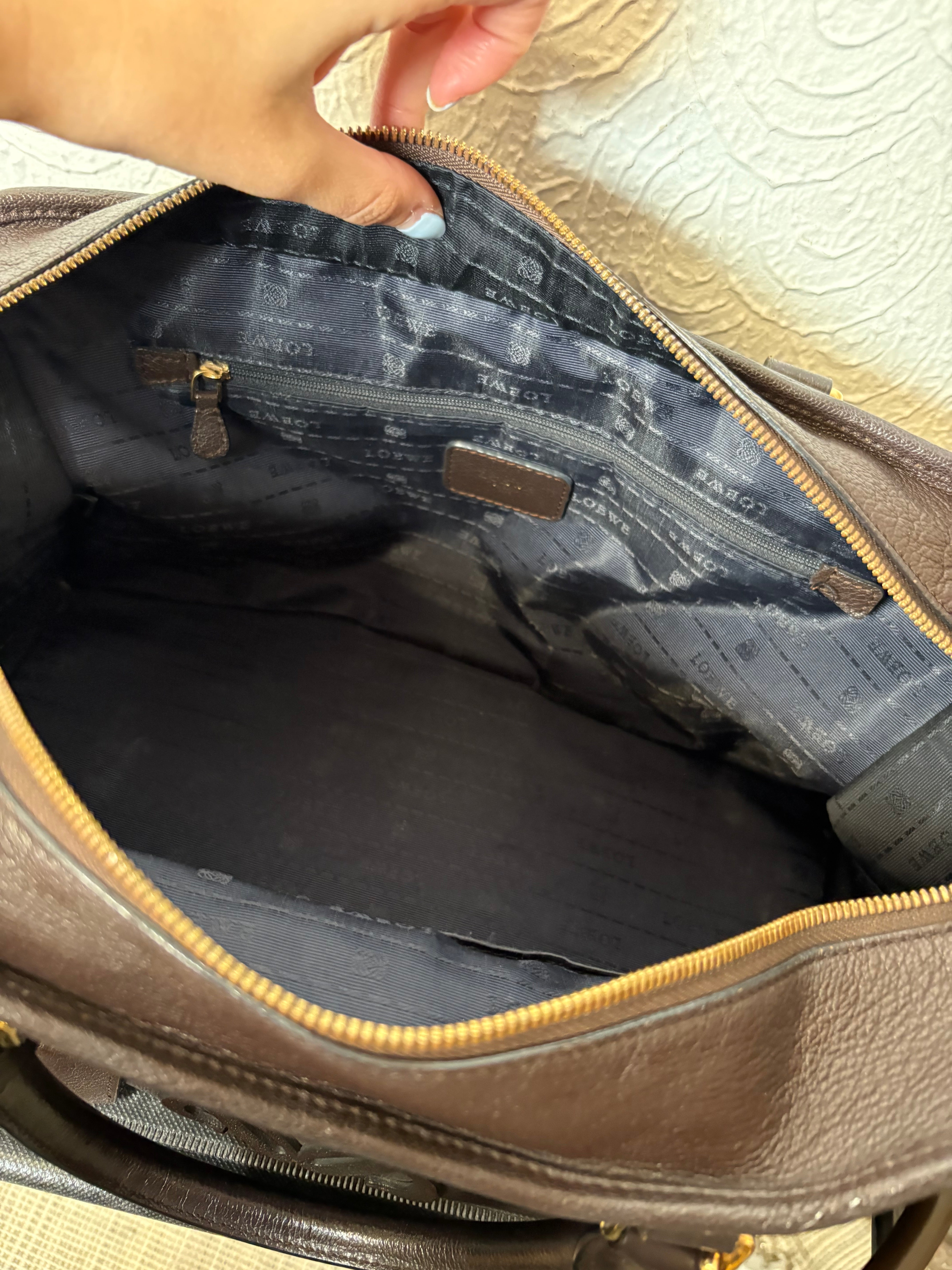 Loewe Amazona 35 Marrón chocolate con bandolera extra