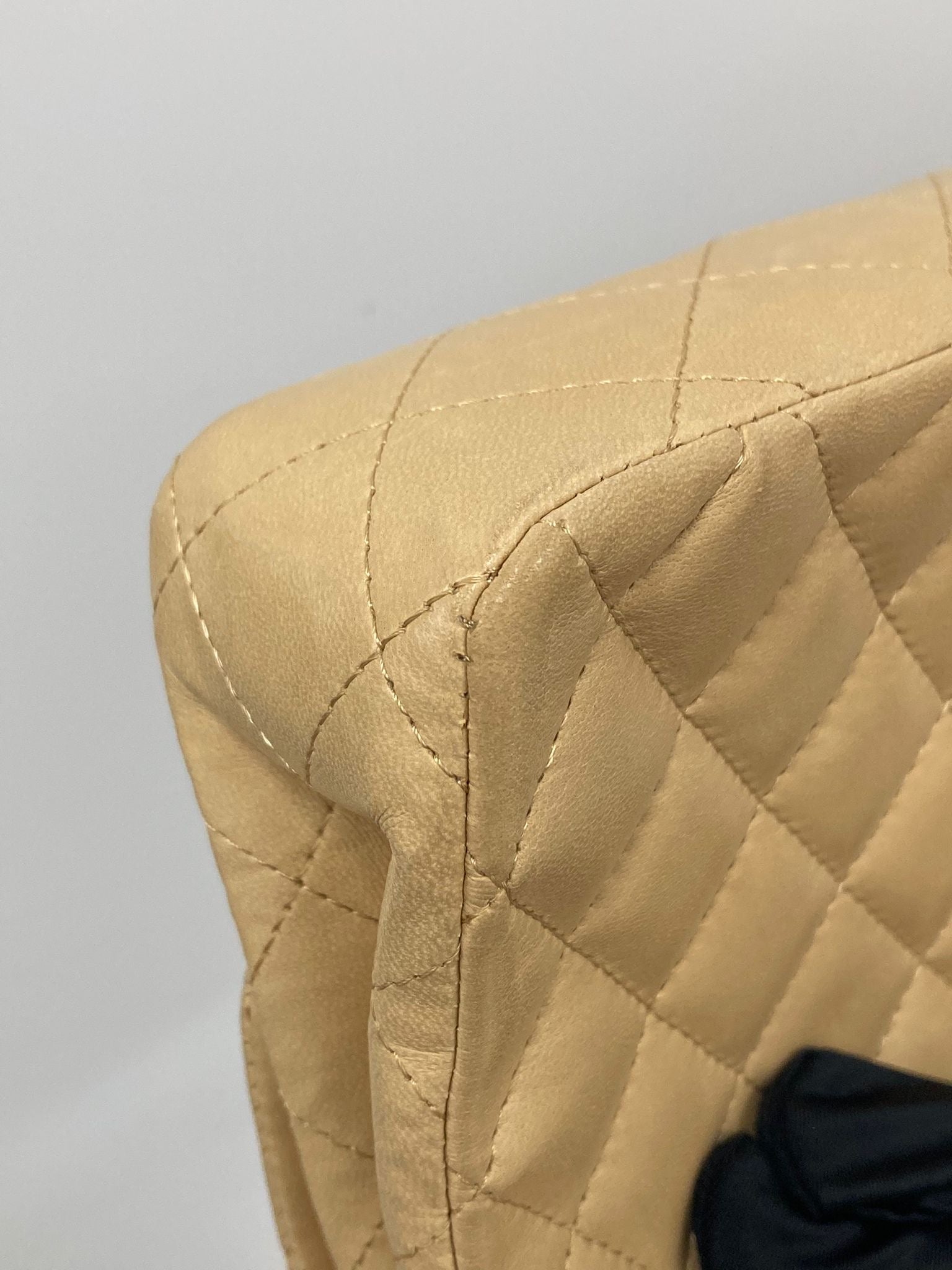 Chanel Single flap beige y plata