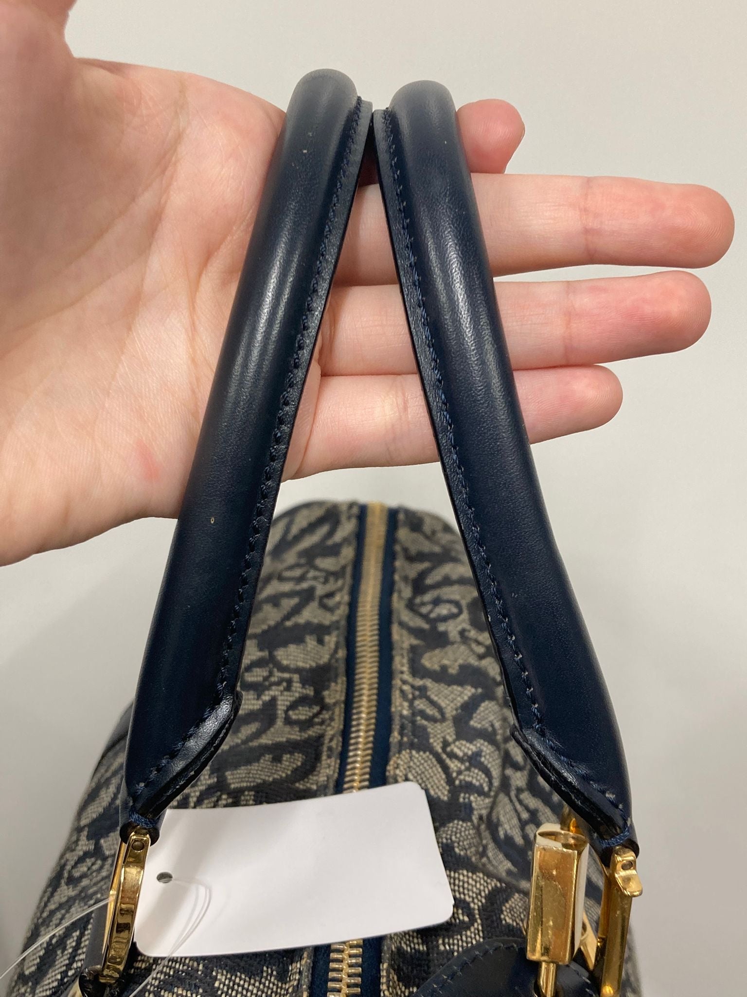 Bolso Dior trotter bowling Boston 25monograma Oblique azul marino