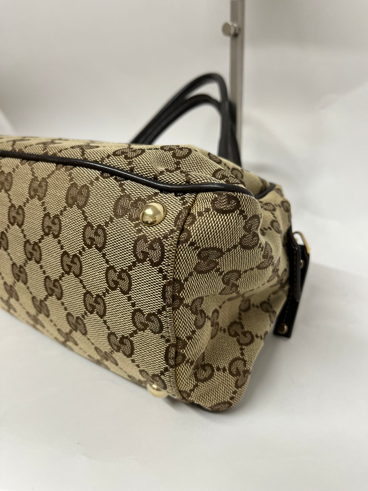Gucci hobo Lona GG Beige y Marrón