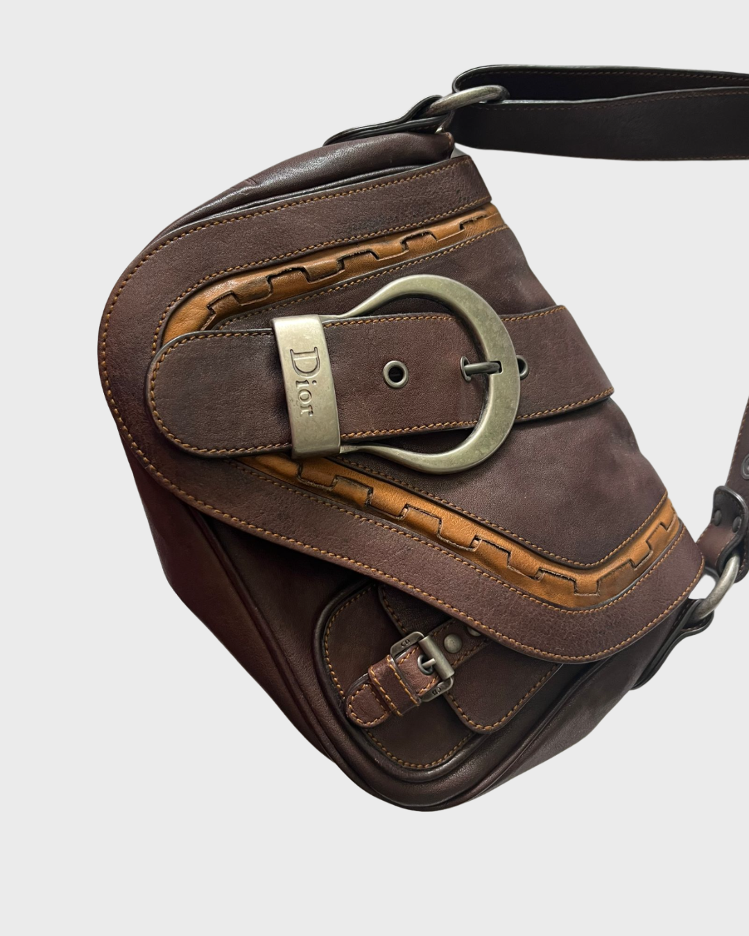 Dior Gaucho Vintage Bandolera Marrón
