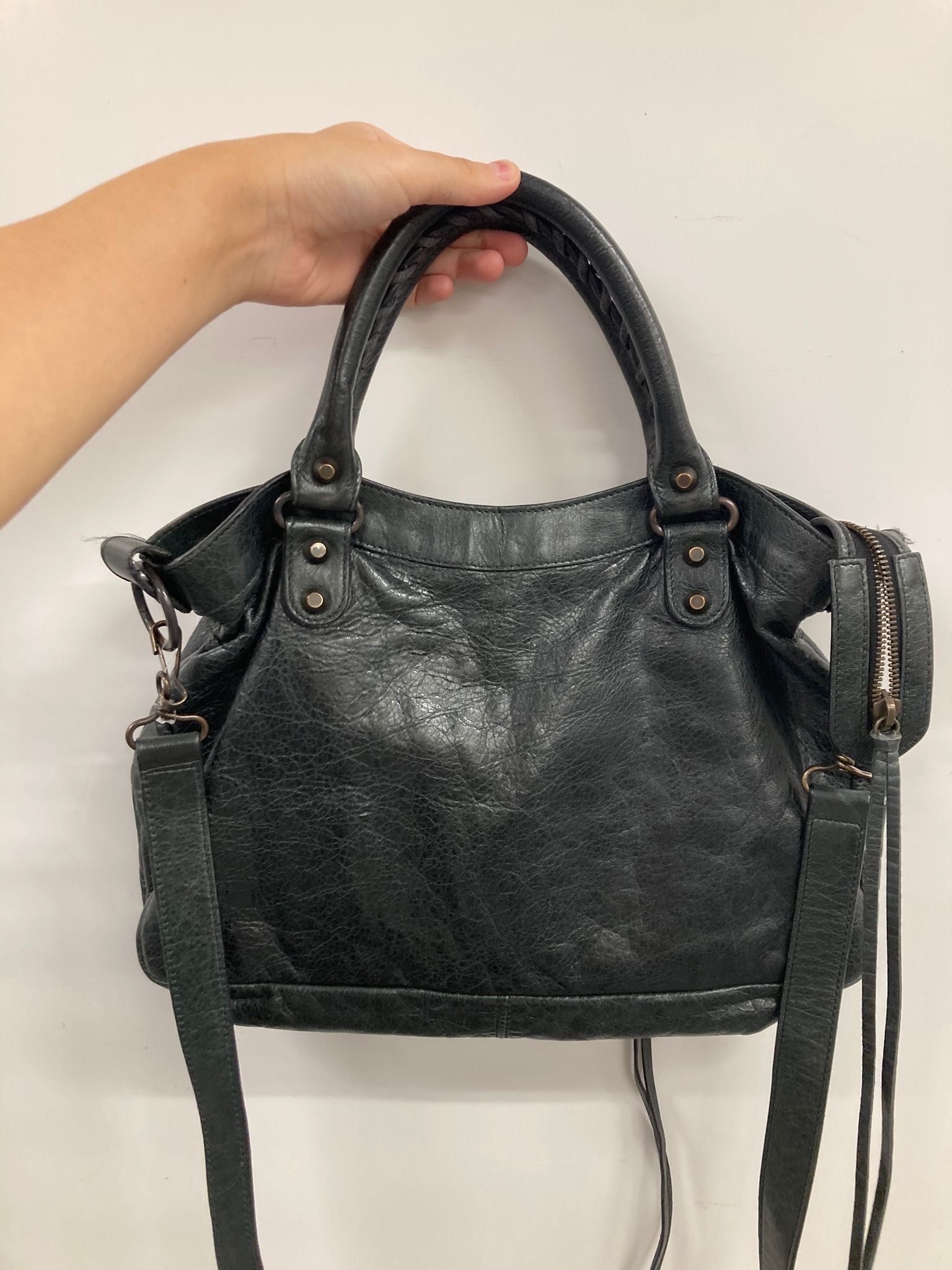 Balenciaga City Classic bandolera – Piel verde oscuro