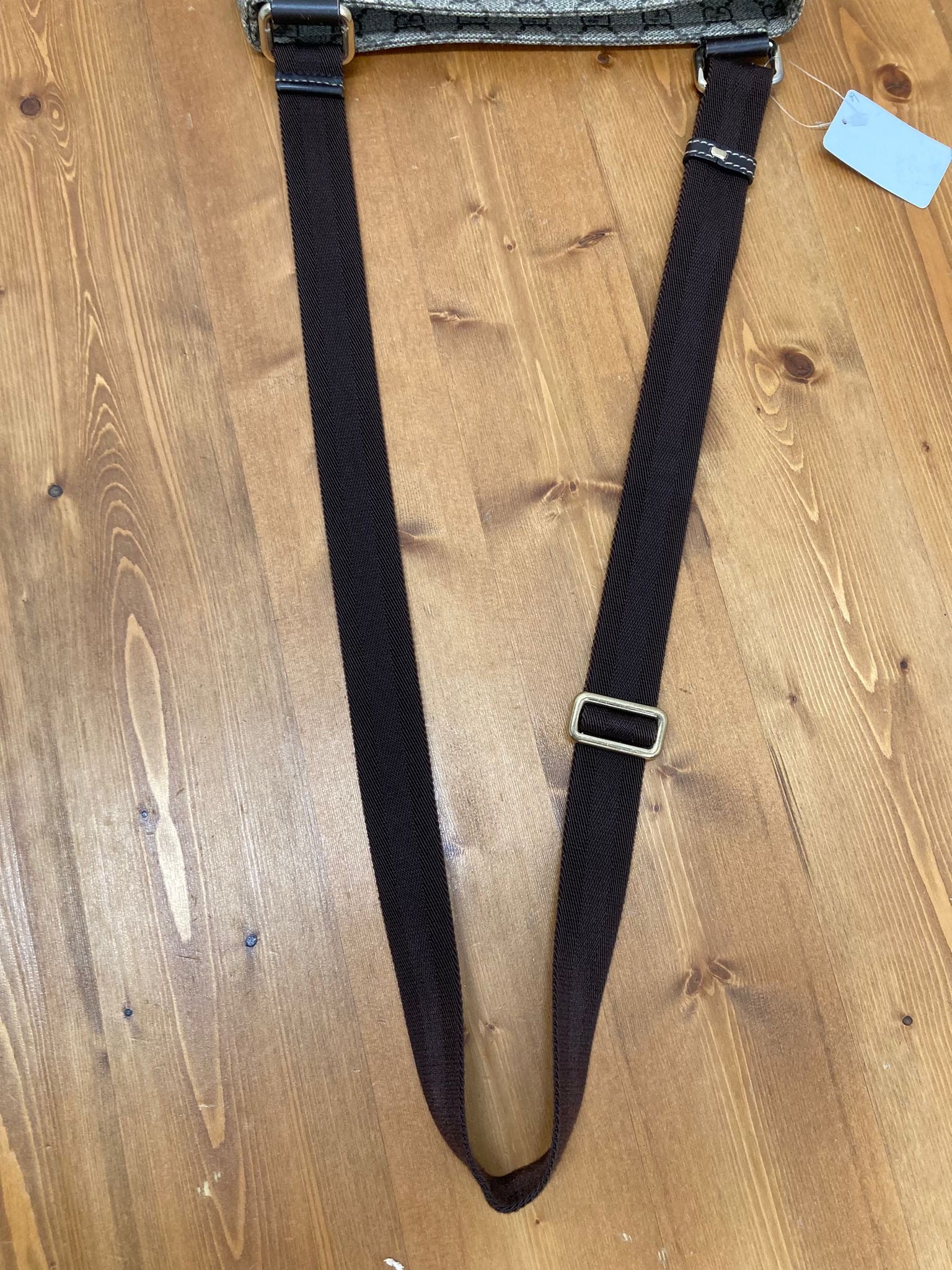 Gucci bandolera canvas marrón